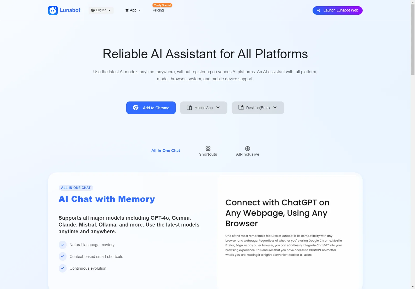 Lunabot: Your All-in-One AI Assistant for Seamless Multi-Platform Access