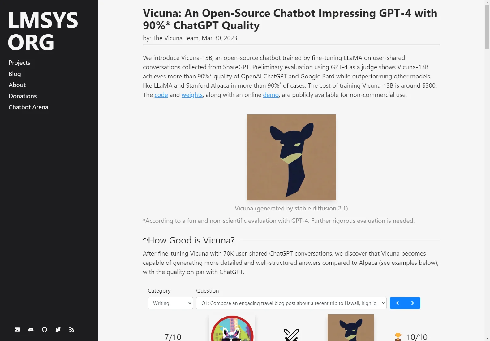 Vicuna: Open-Source Chatbot Matching 90% of ChatGPT's Quality