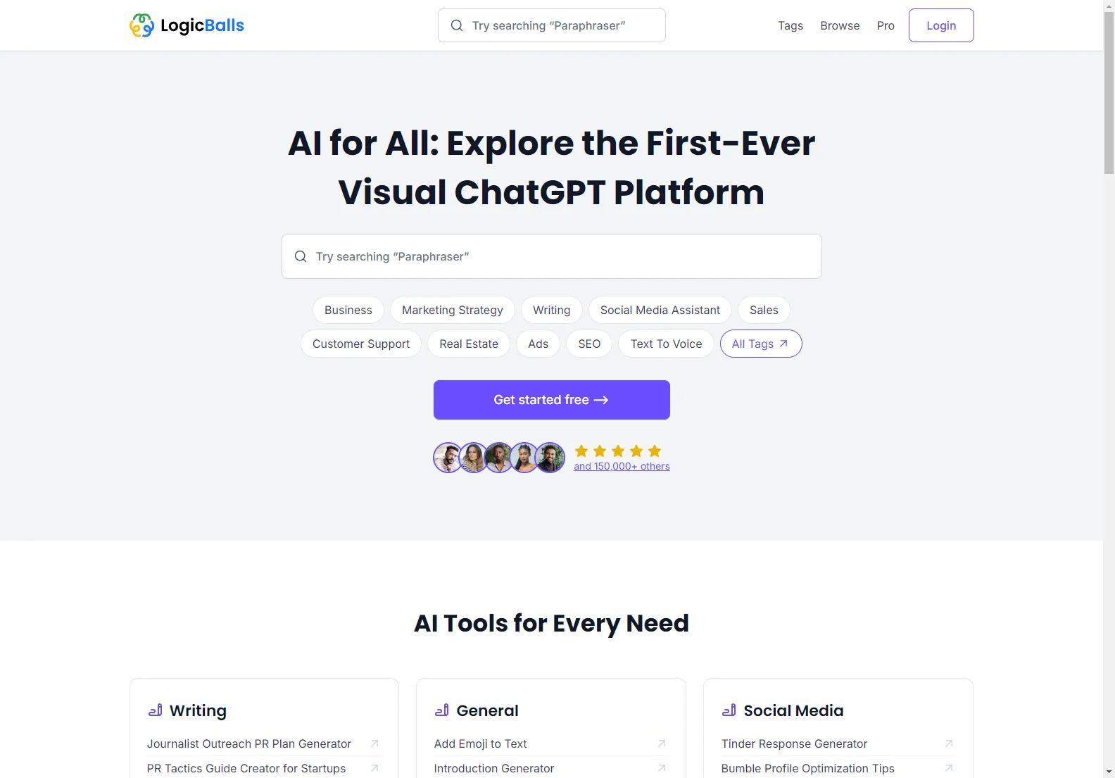 LogicBalls: Best AI Writer, Paraphrasing & Content Creation Tool