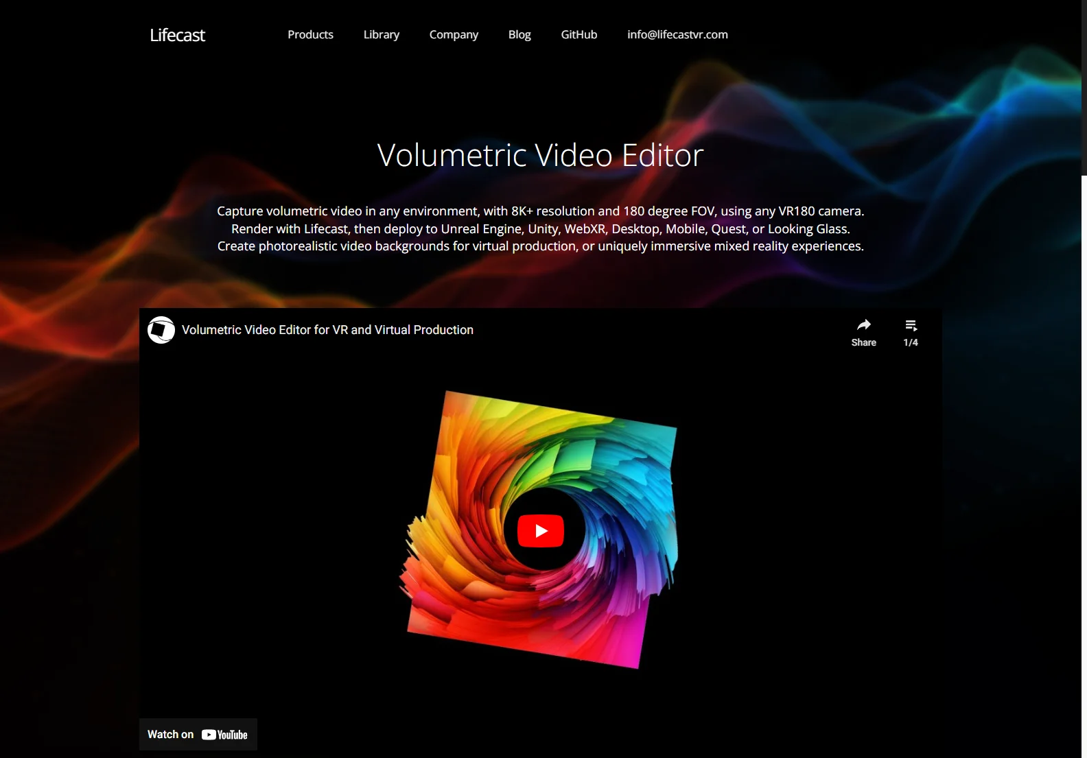 Lifecast: AI-Powered Volumetric Video Software