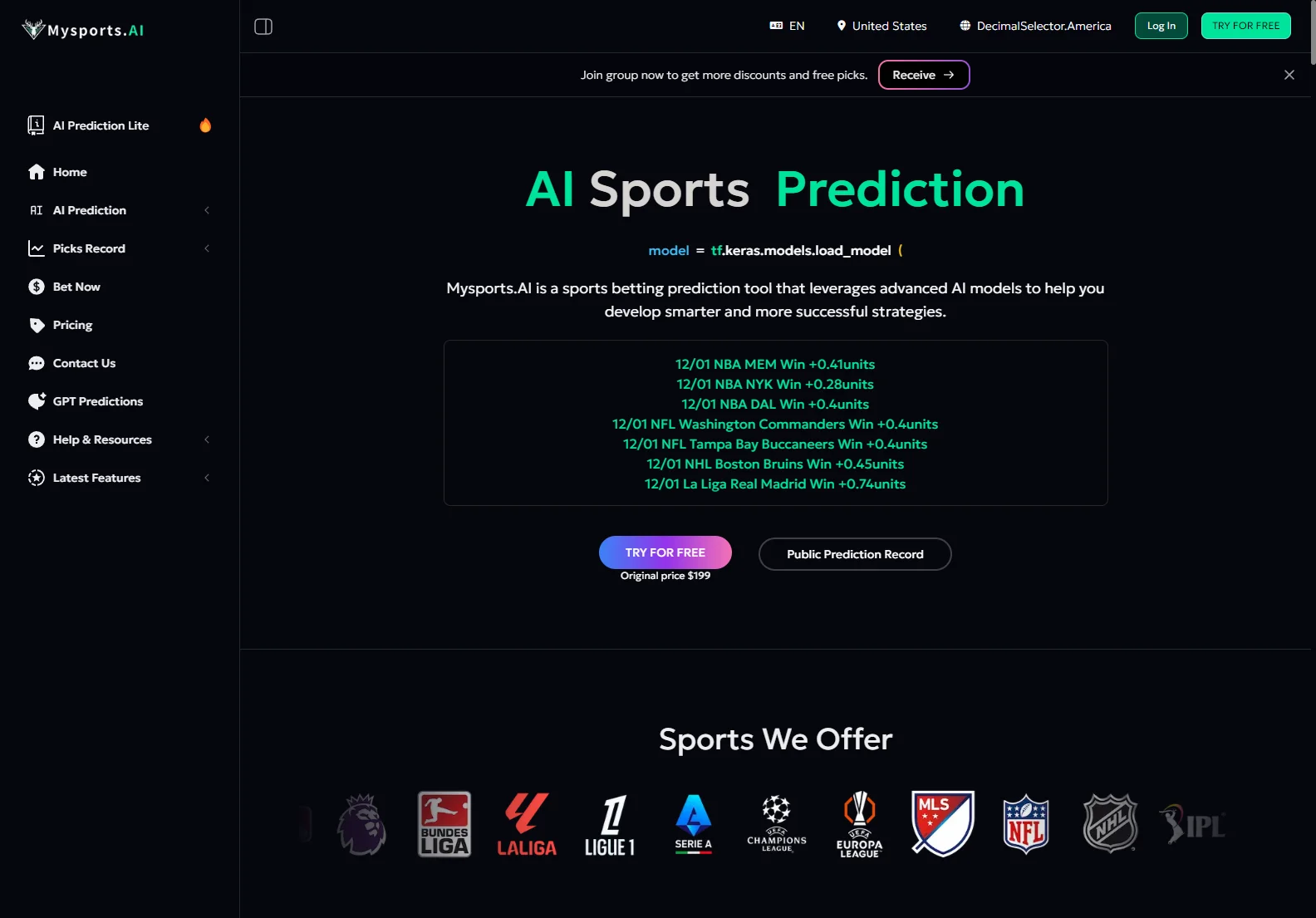 Mysports.AI: Accurate AI Sports Predictions for Maximized Profits