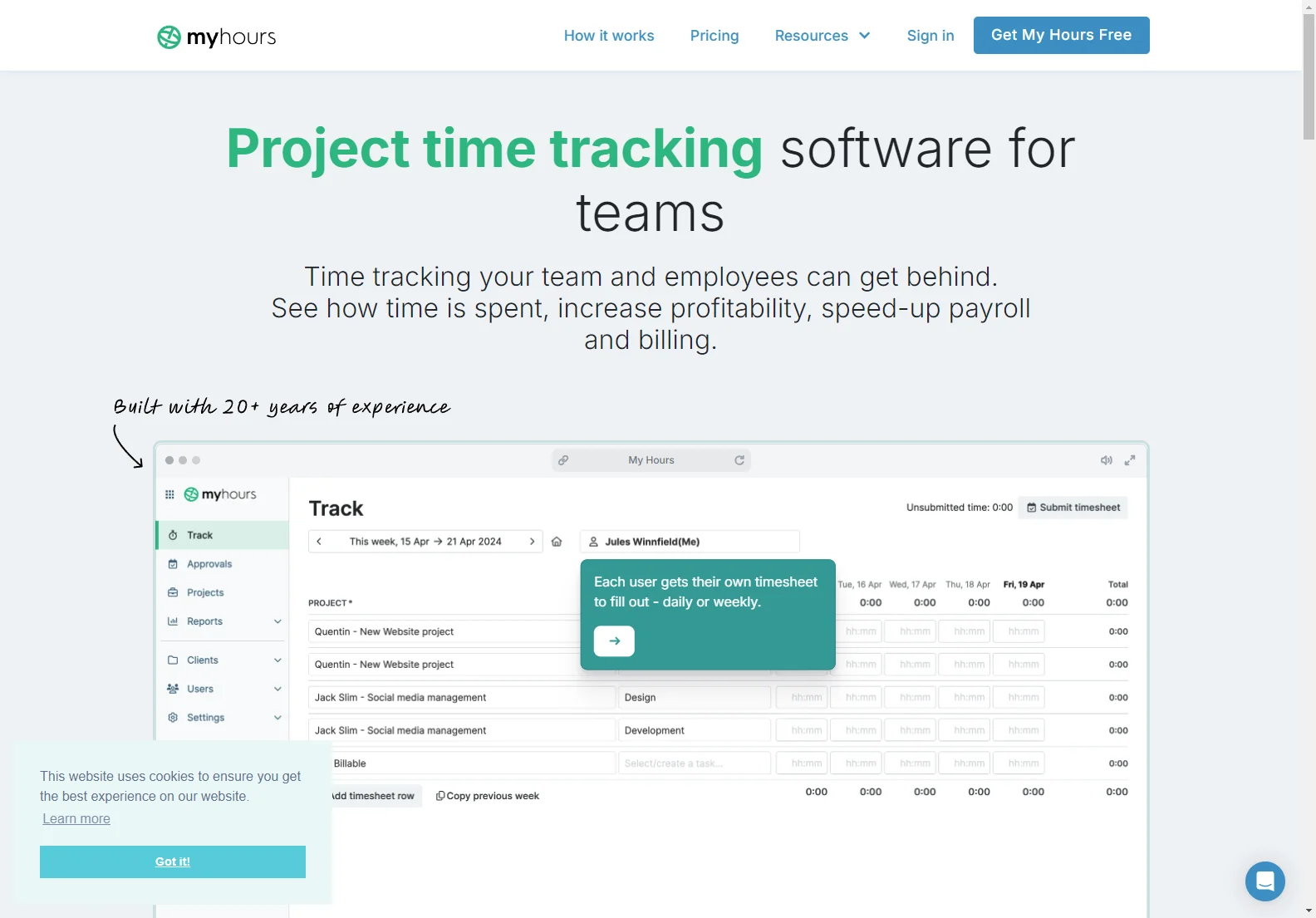 My Hours: Free Time Tracking Software for Teams - Boost Productivity & Efficiency