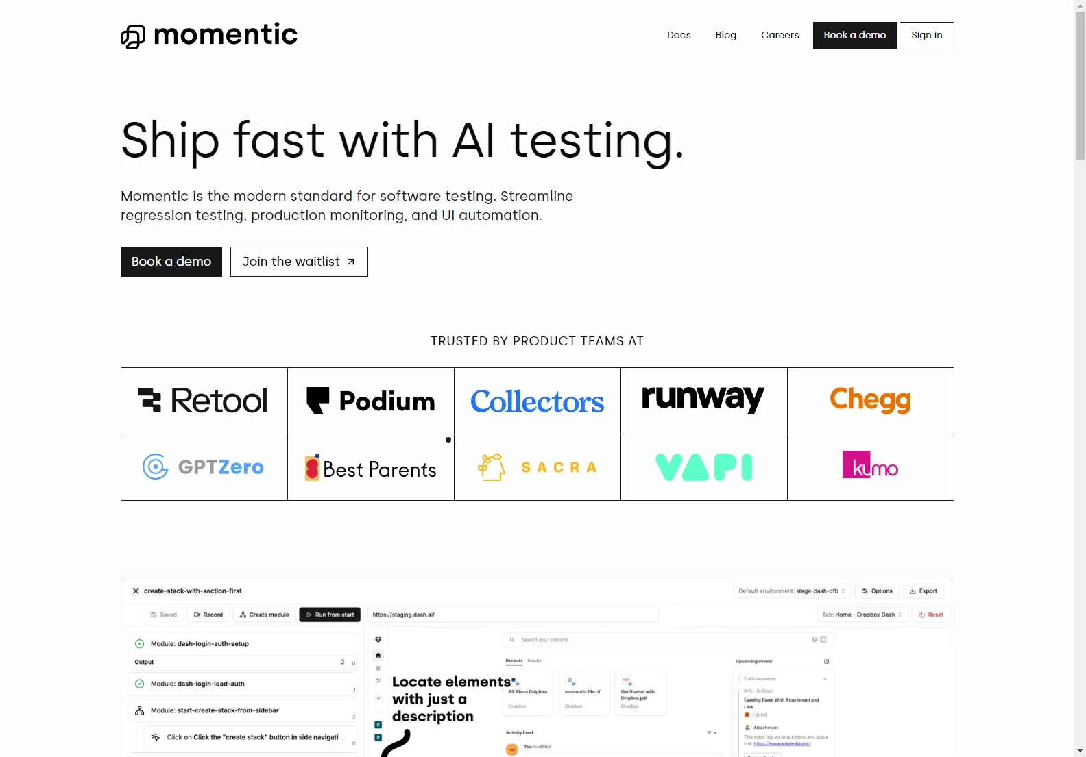 Momentic: AI-Powered Software Testing for Faster Development