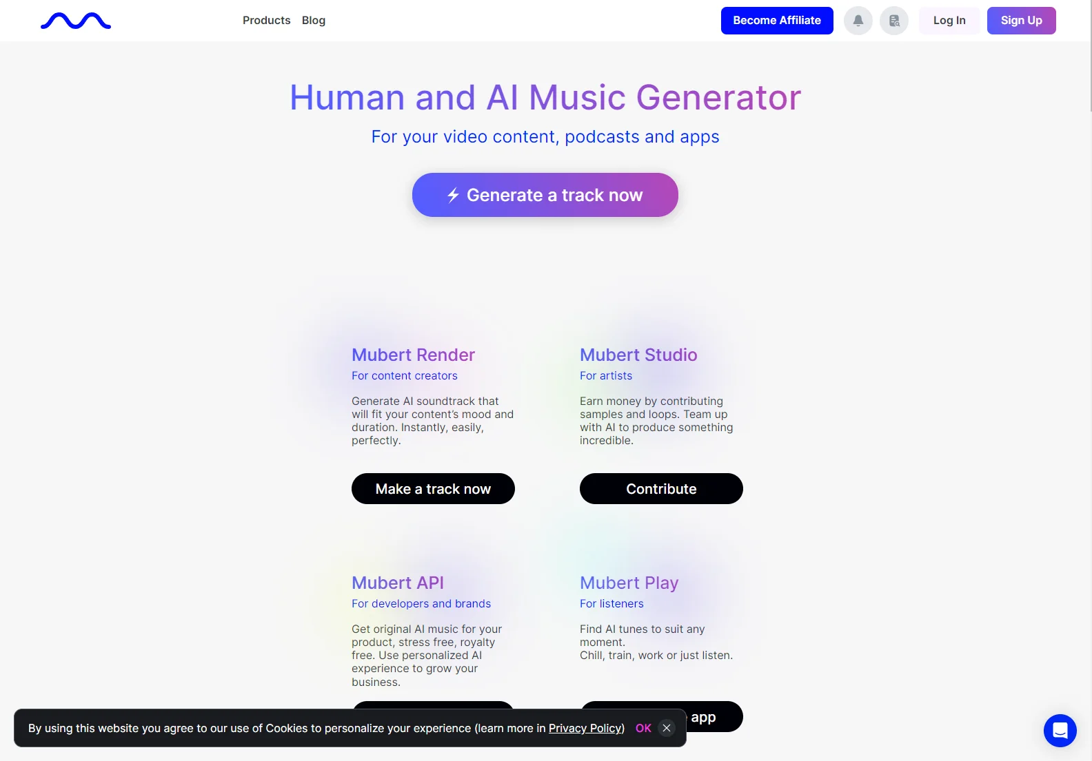 Mubert AI Music Generator: Royalty-Free Music for Videos, Podcasts, and Apps