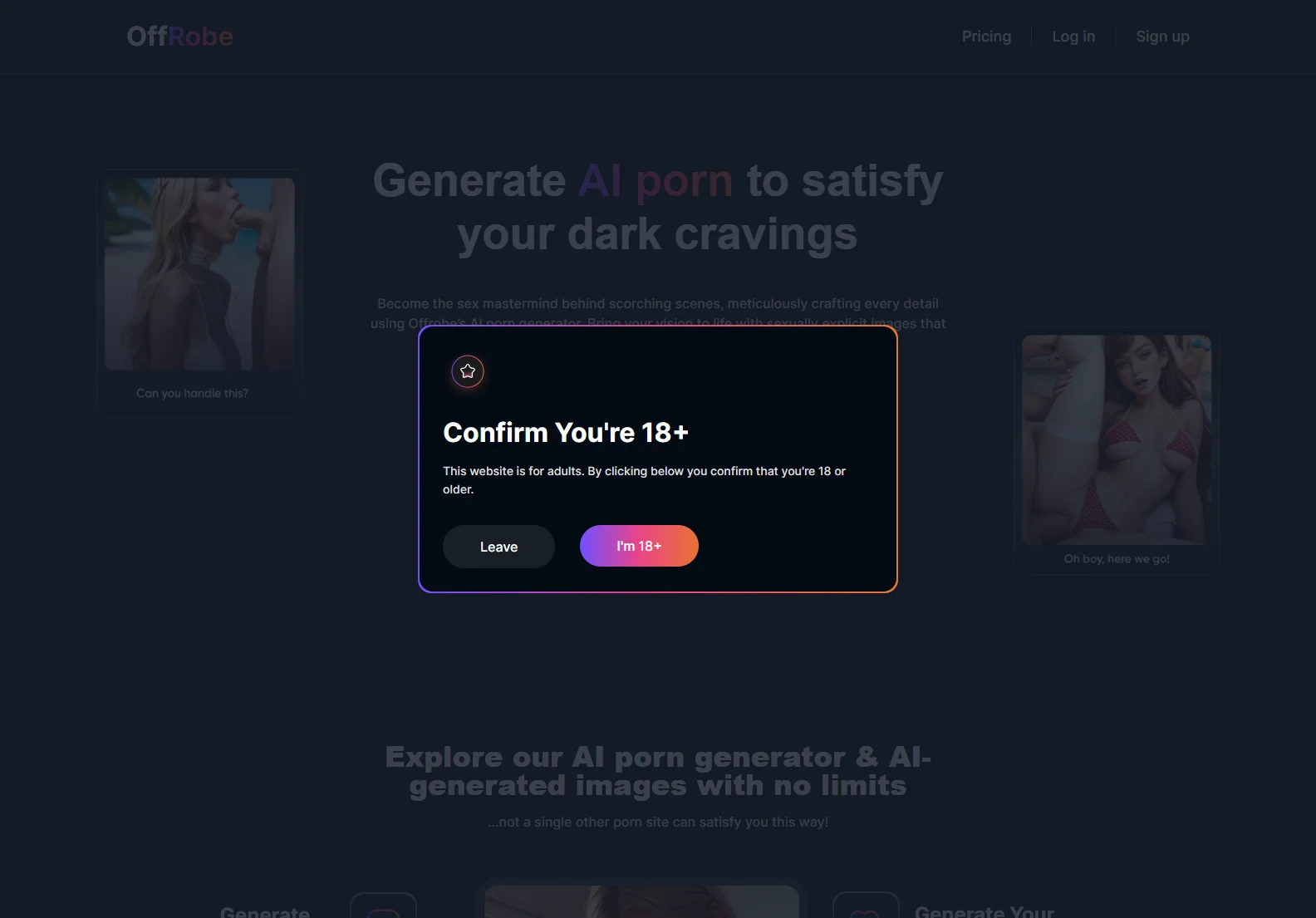 OffRobe AI Porn Generator: Create Custom Adult Content with Unmatched Privacy