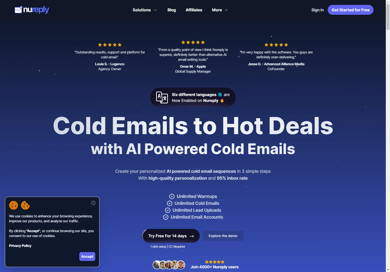 Nureply: AI-Powered Cold Email Software for Increased Sales and Growth