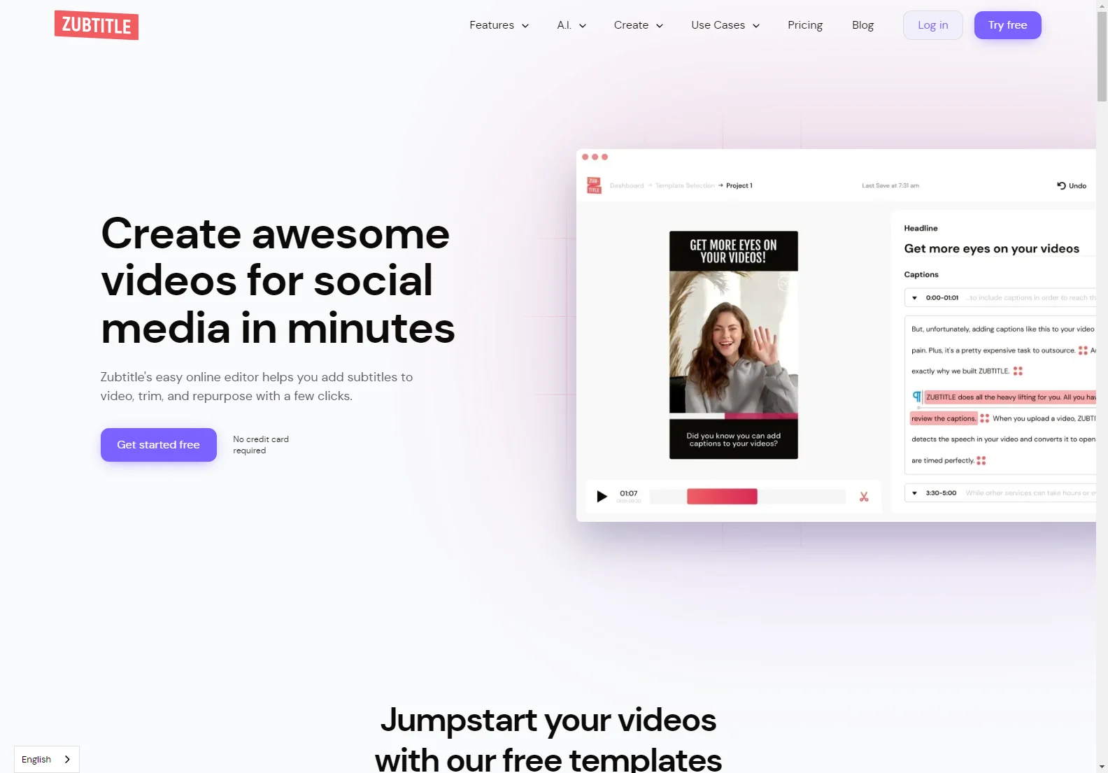 Zubtitle: Create Awesome Social Media Videos in Minutes