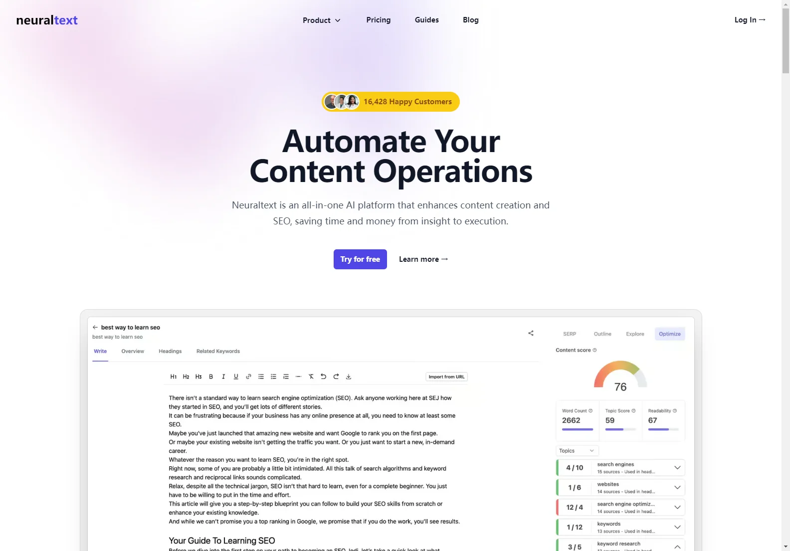 NeuralText: AI-Powered SEO & Content Creation Platform