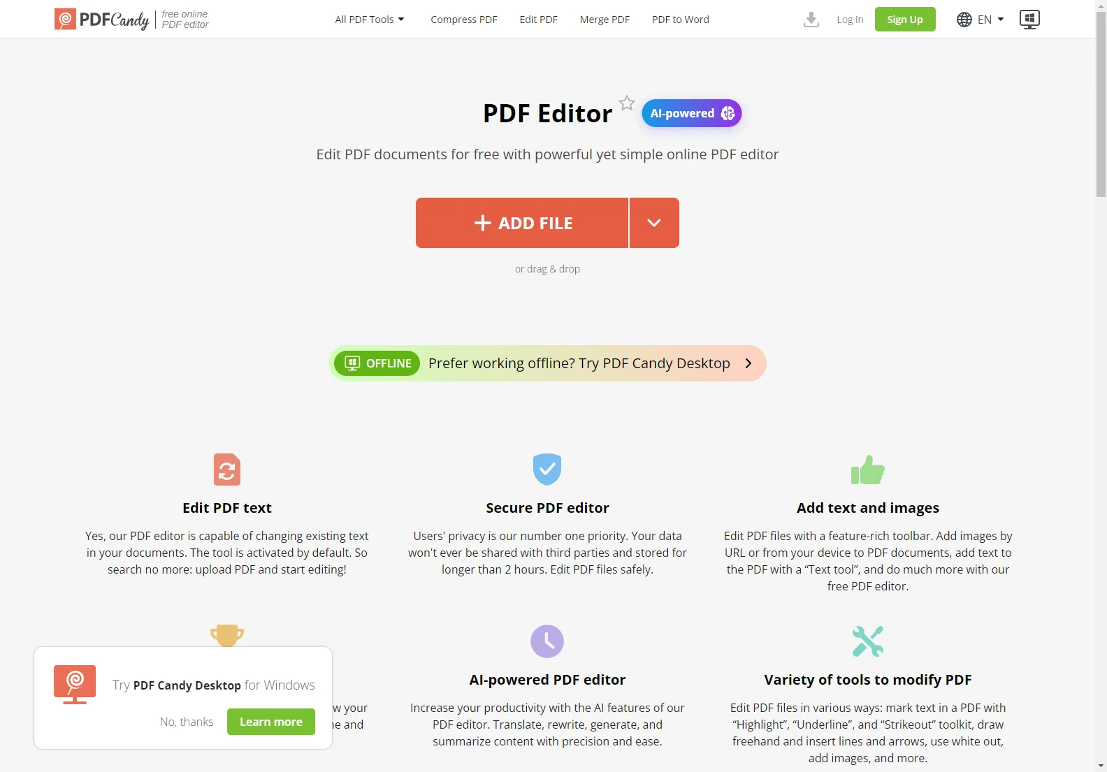 PDF Candy: Free AI-Powered Online PDF Editor