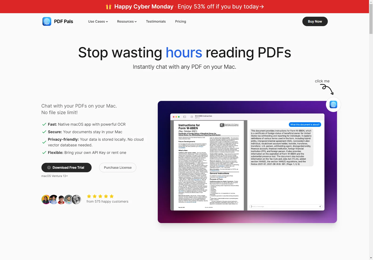 PDF Pals: AI-Powered PDF Chat for Mac - Instant Answers, Secure & Fast