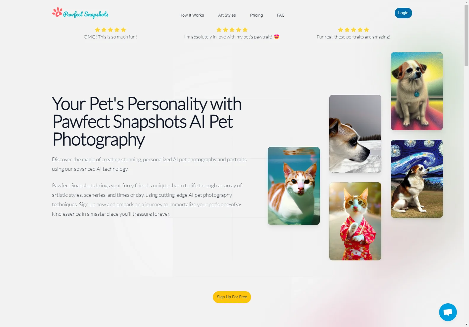 Pawfect Snapshots: AI Pet Portraits - Custom & Personalized Photography