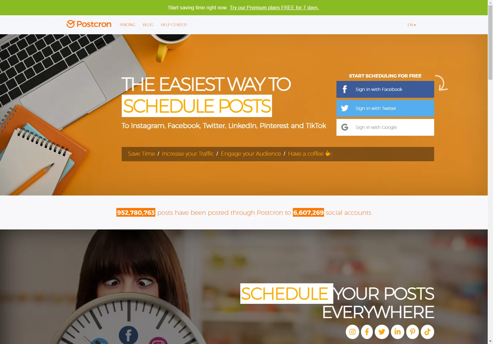 Postcron: Streamline Your Social Media Scheduling