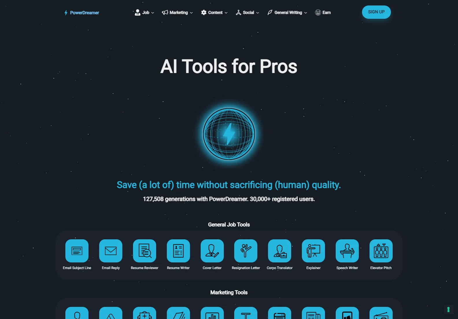 PowerDreamer: AI Writing Tools for Professionals - Boost Your Productivity