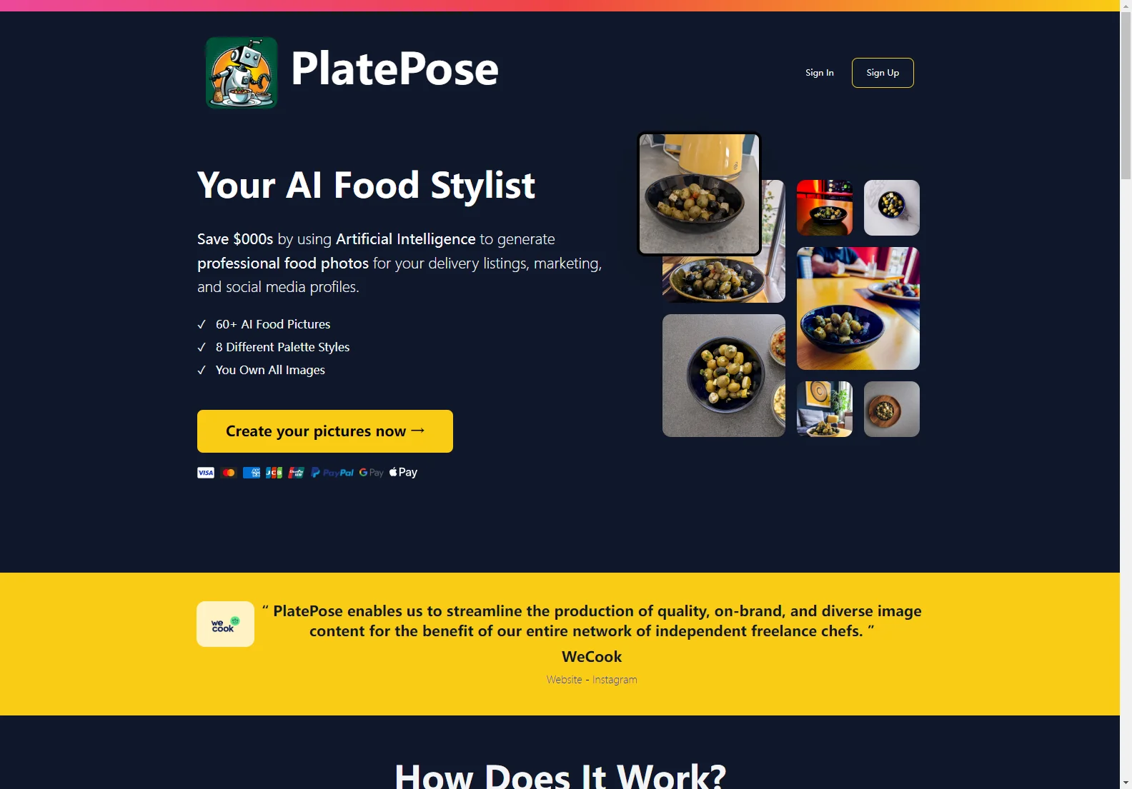 PlatePose: AI-Powered Food Photography for Stunning Online Visuals