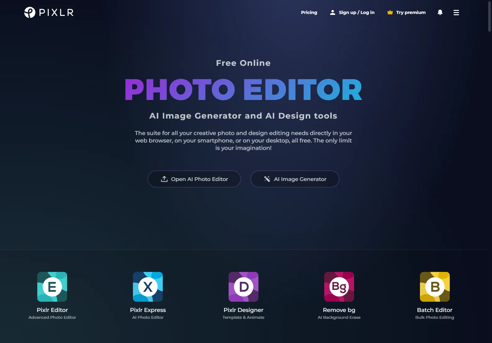 Pixlr: Free Online AI Photo Editor, Image Generator & Design Tool