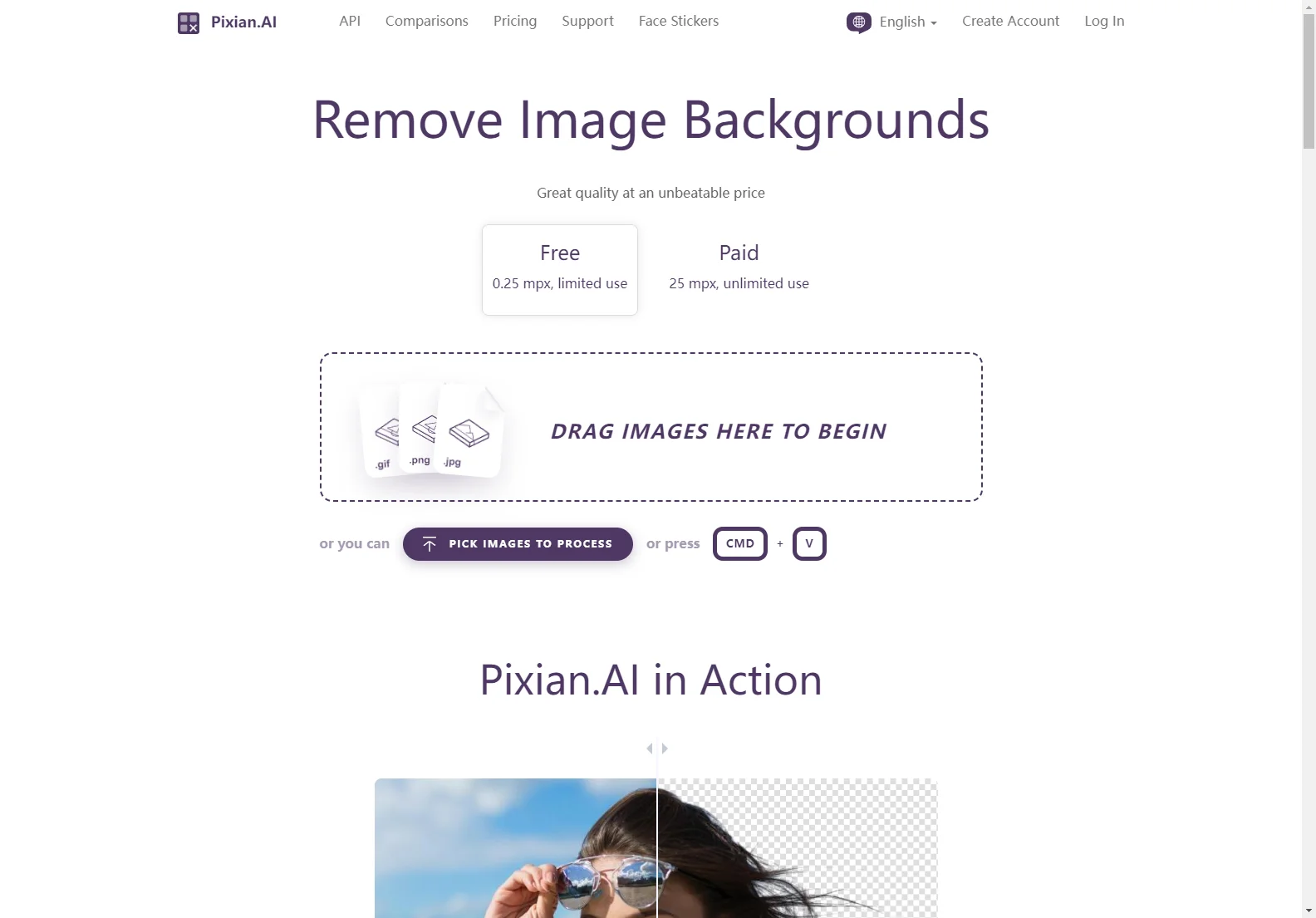 Pixian.AI: High-Quality Background Removal for Images - Free & Paid Options