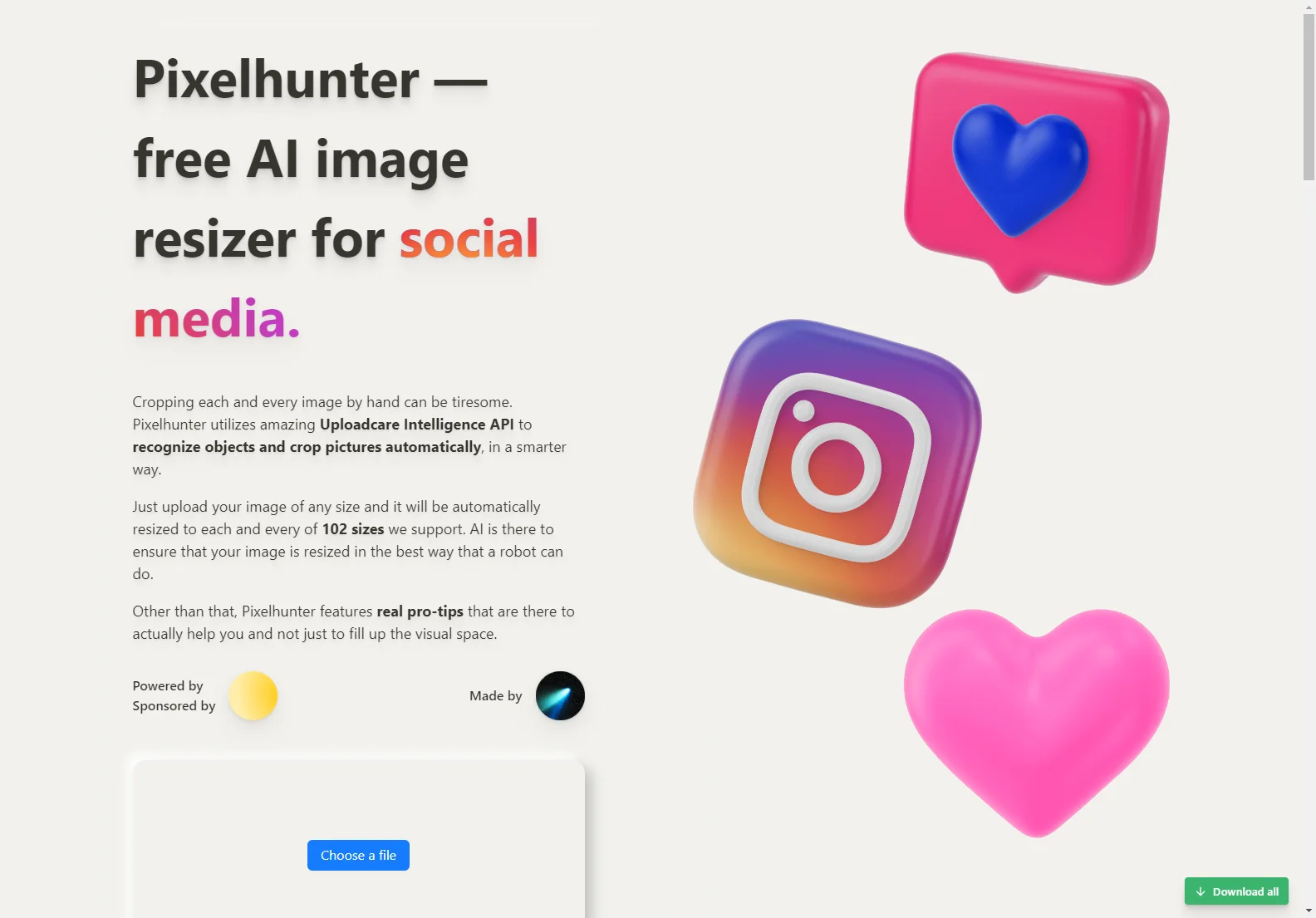 Pixelhunter: Free AI Image Resizer for Social Media