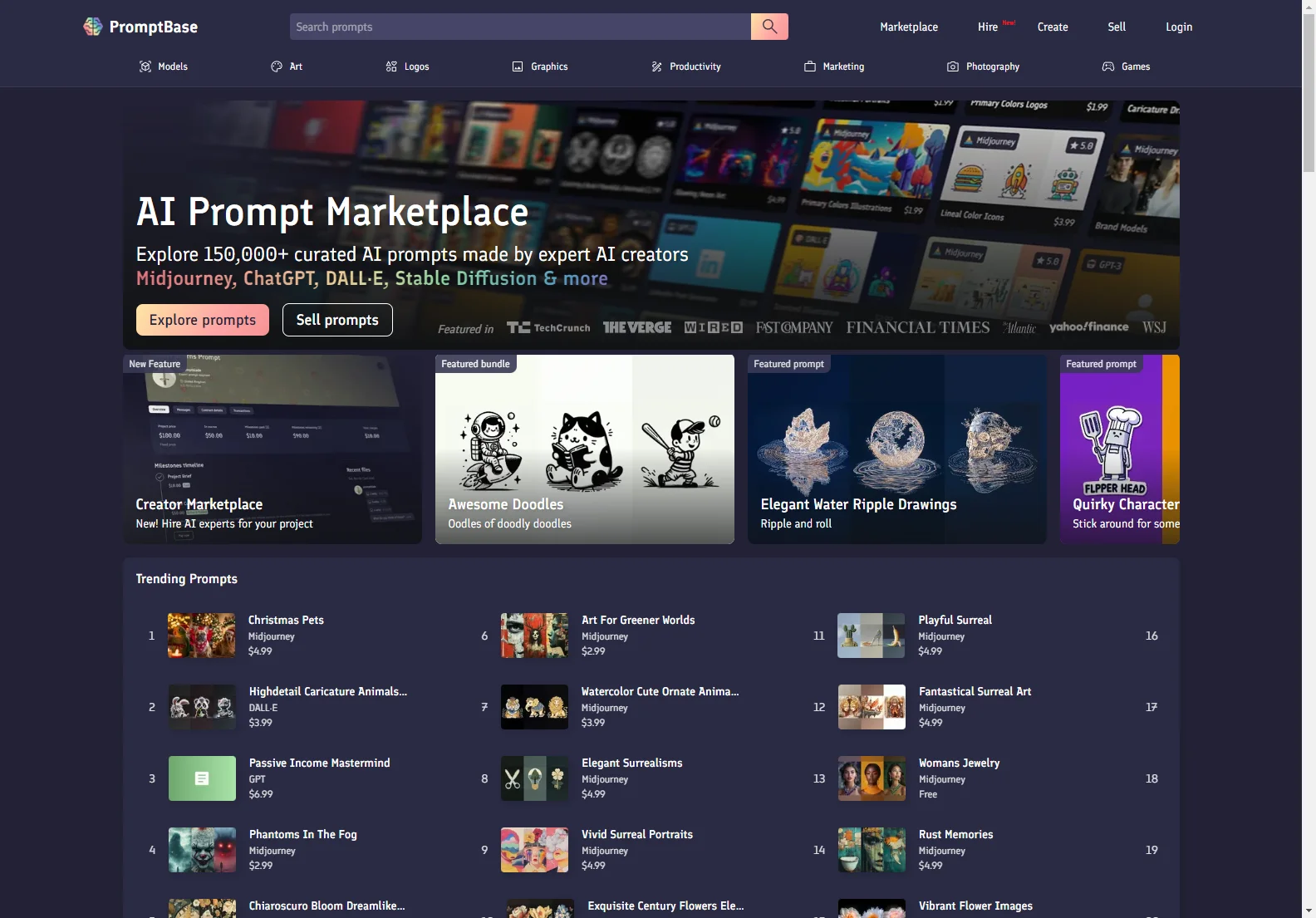 PromptBase: AI Prompt Marketplace for Midjourney, DALL-E, Stable Diffusion & More