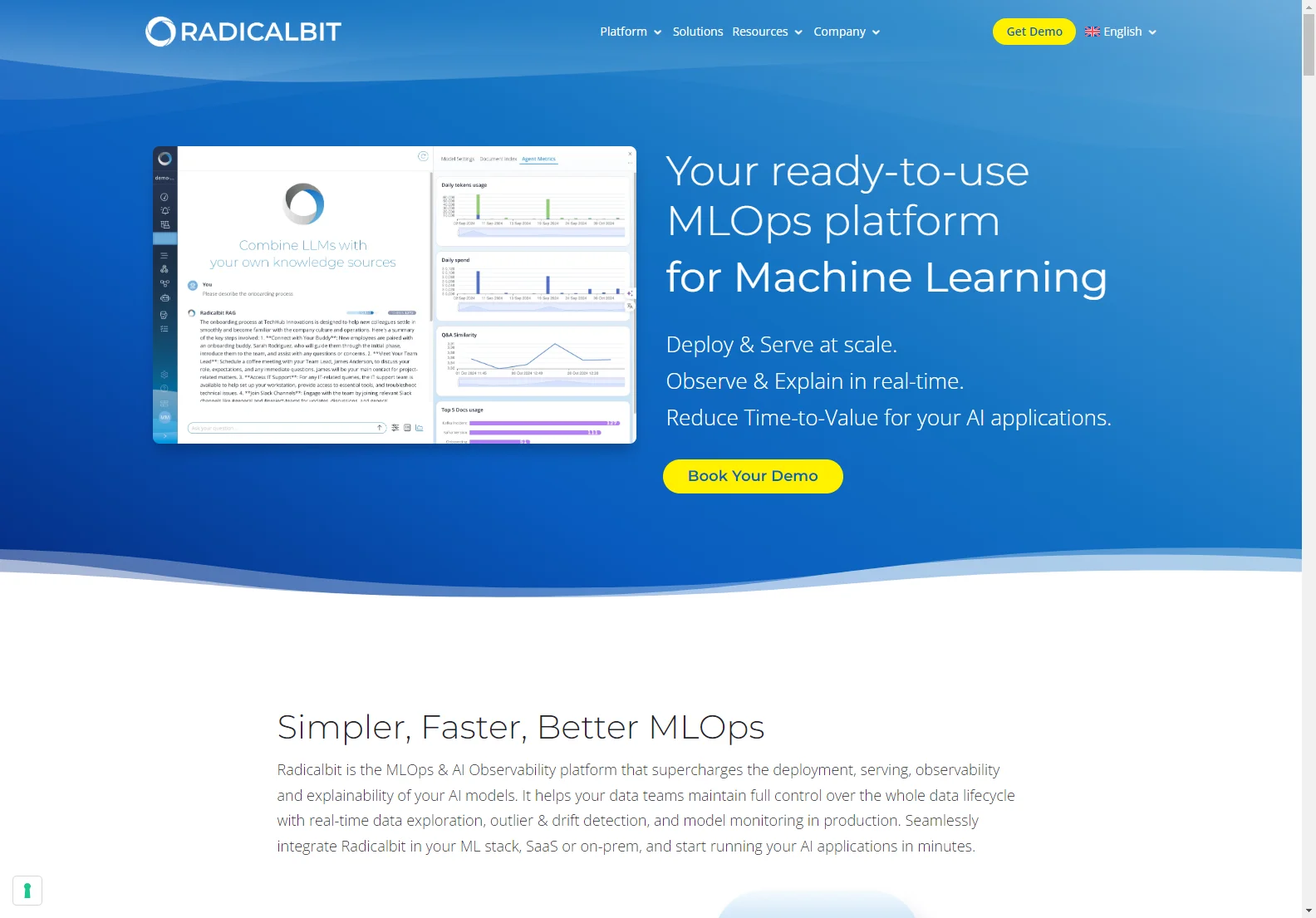 Radicalbit MLOps Platform: Streamline Your AI Workflow for Faster Time-to-Value