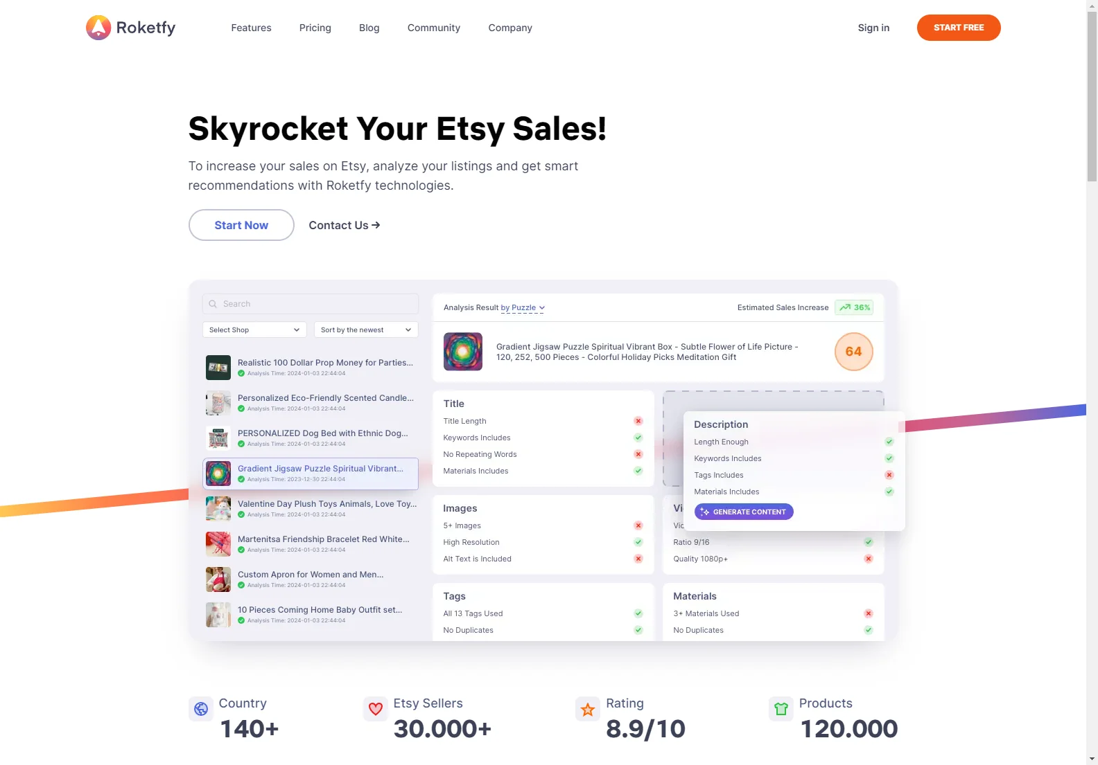 Roketfy: AI-Powered Etsy Sales Booster | Increase Your Sales Today