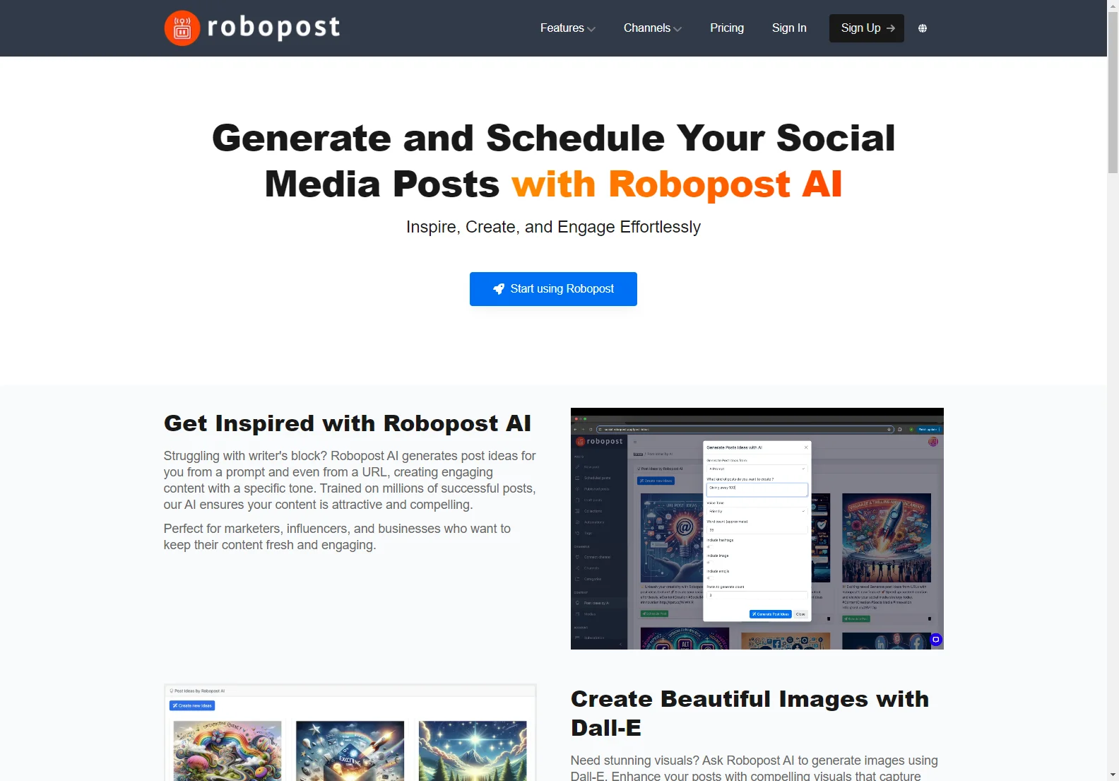 Robopost AI: AI-Powered Social Media Content Creation & Scheduling