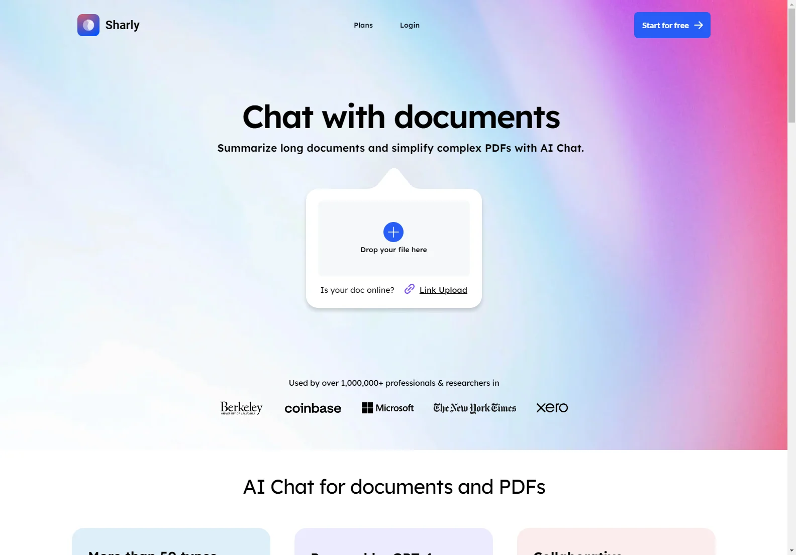 Sharly AI: Chat with Documents & PDFs, Get Instant Summaries & Key Insights