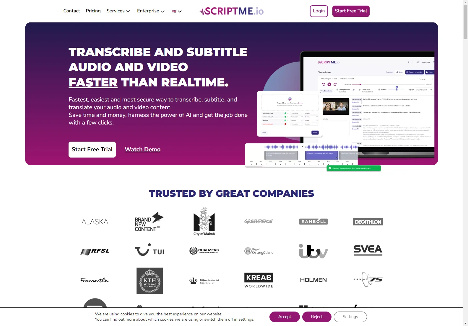 ScriptMe: AI-Powered Transcription & Subtitling for Faster Content Creation