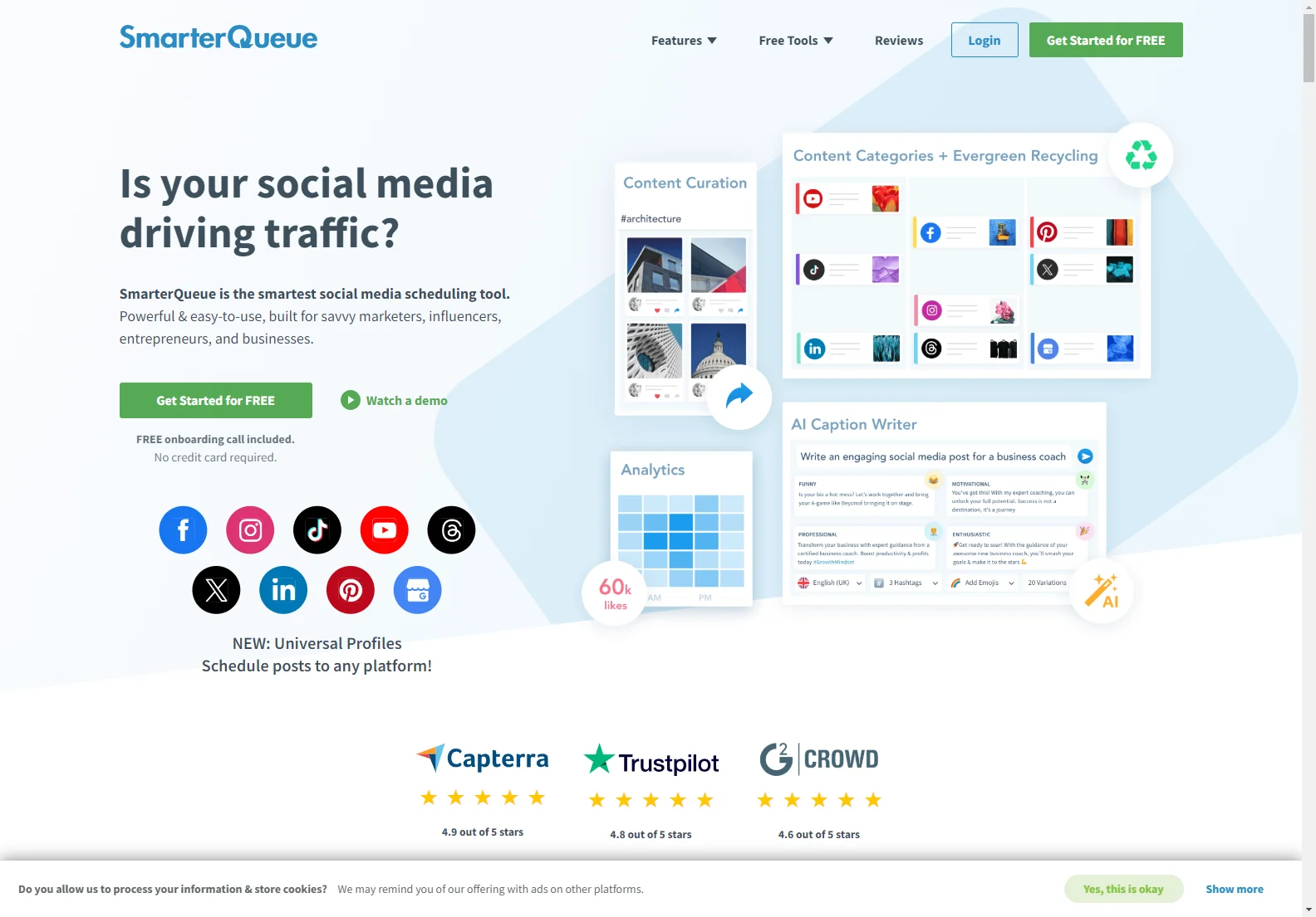 SmarterQueue: AI-Powered Social Media Scheduling for Increased Engagement and Revenue