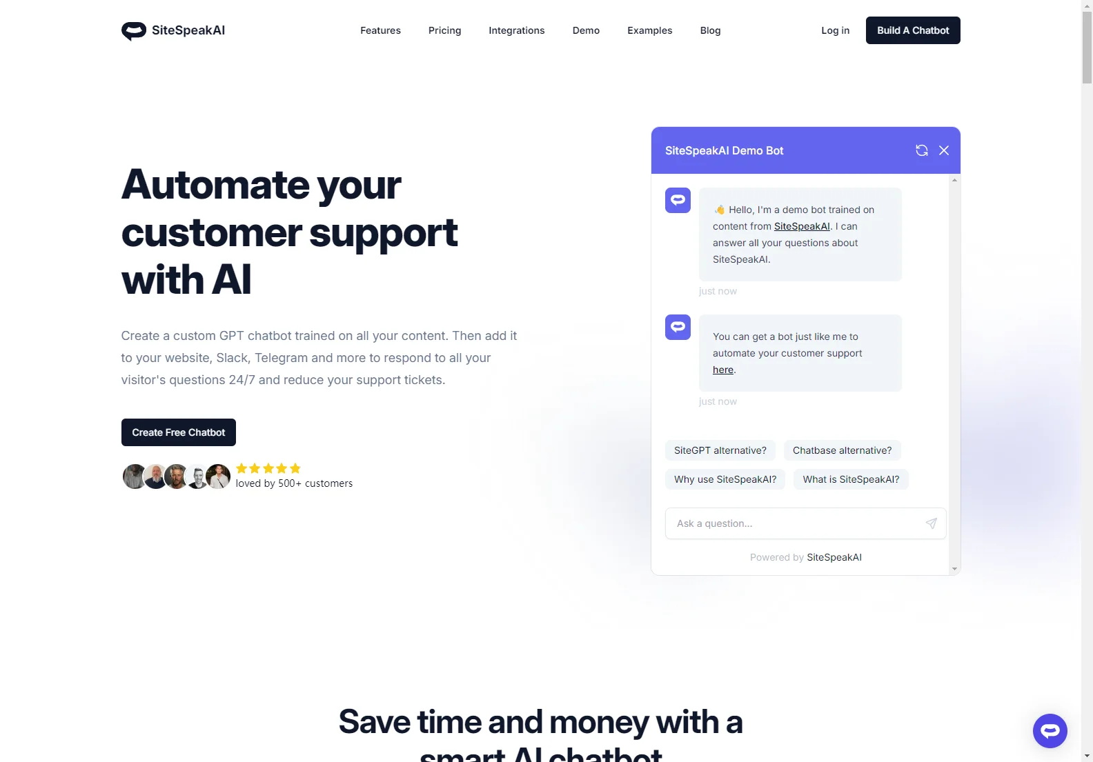 SiteSpeakAI: Automate Customer Support with AI-Powered Chatbots