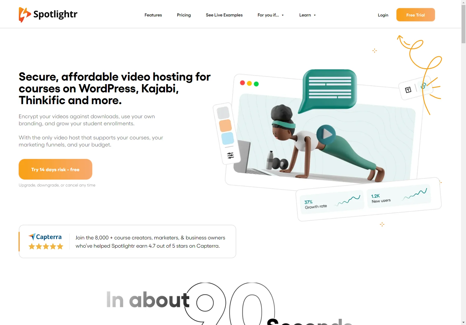 Spotlightr: Secure Video Hosting for Online Courses and E-learning