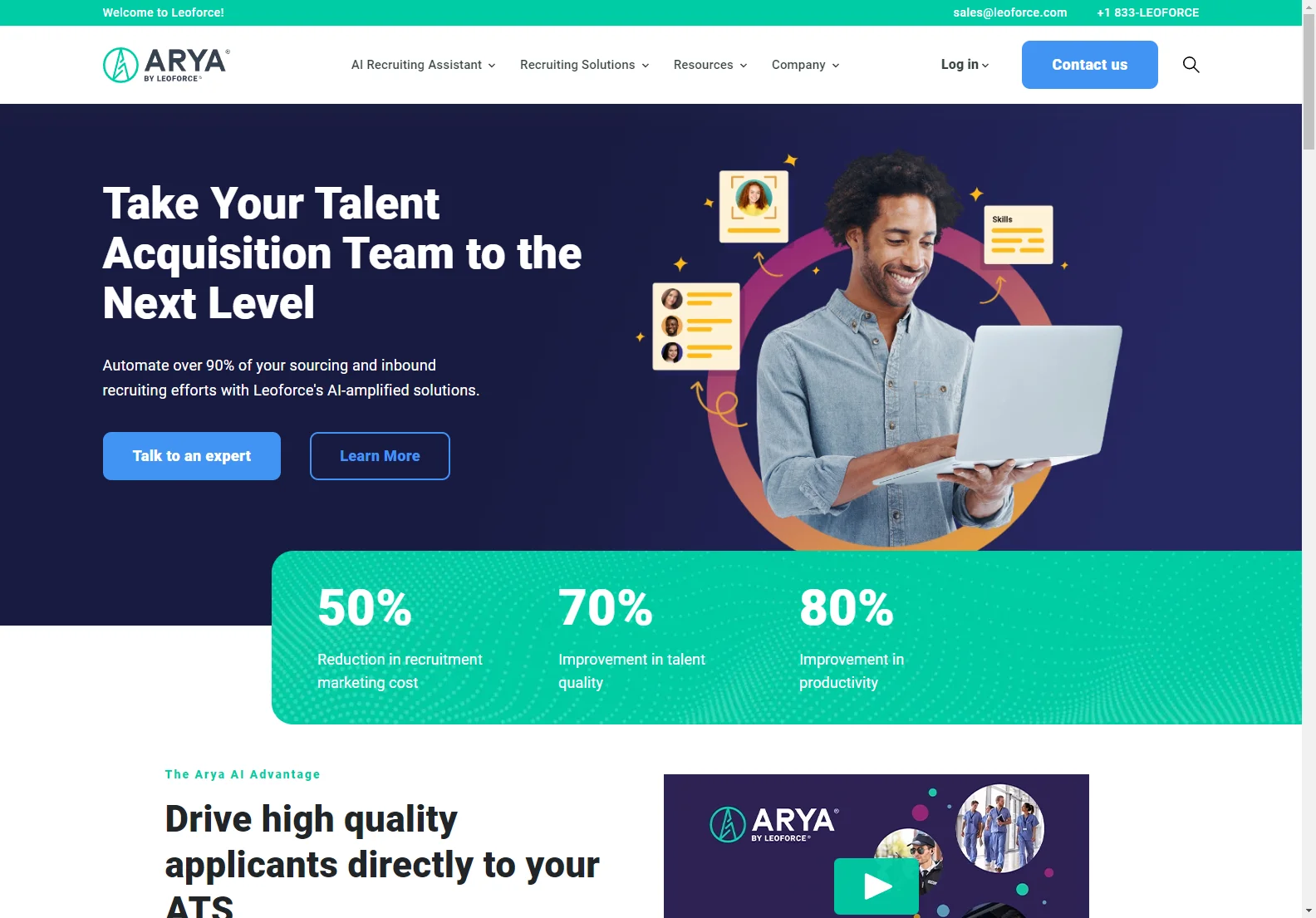 Arya by Leoforce: AI-Powered Recruitment Software for Streamlined Hiring