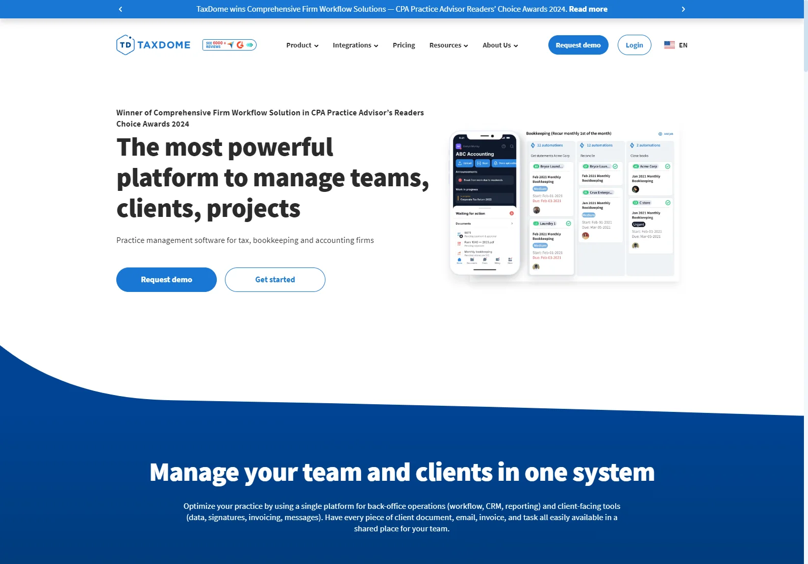 TaxDome: Practice Management Software for Accounting, Tax, and Bookkeeping Firms