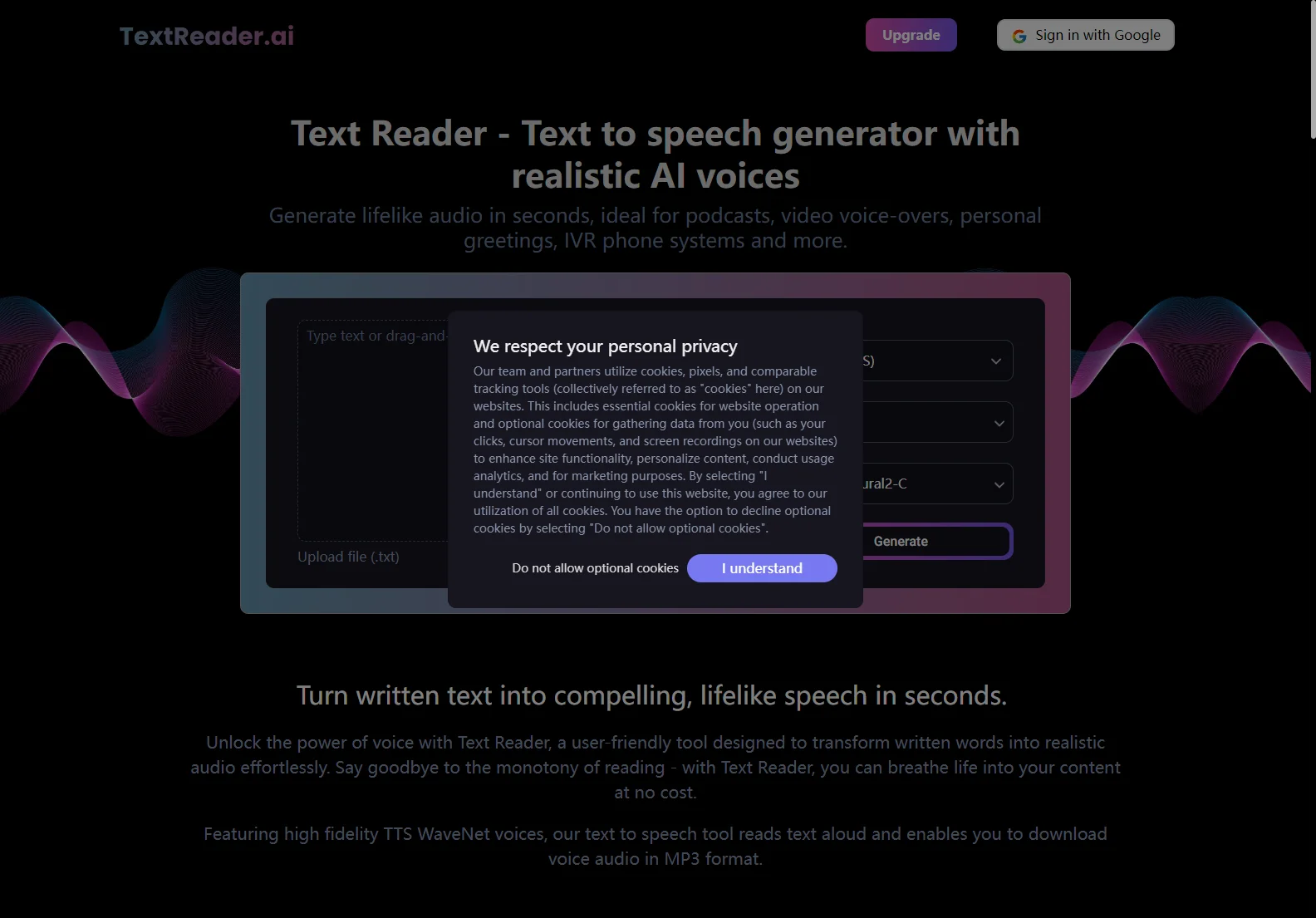 Text Reader: Free AI Text-to-Speech Generator with Realistic Voices