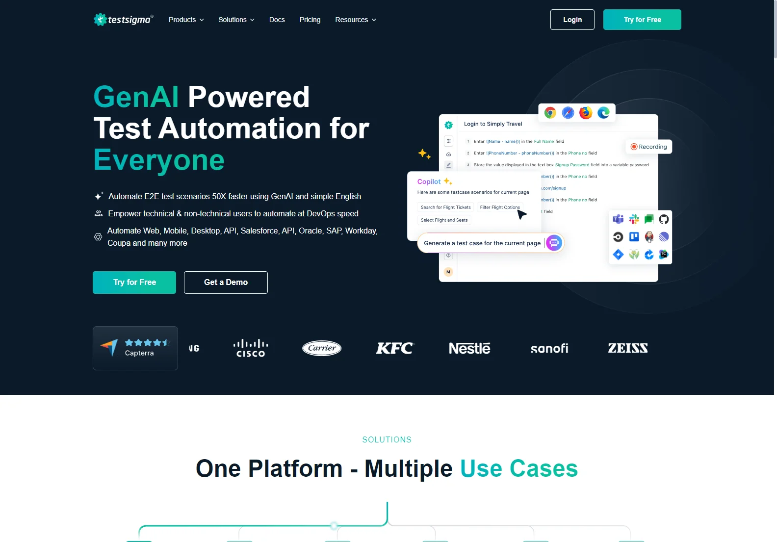 Testsigma: #1 GenAI-Powered Test Automation Platform for Faster, Easier Testing