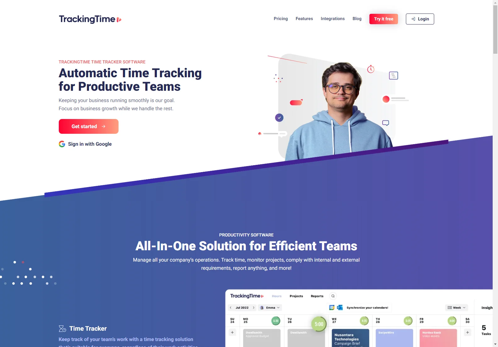 TrackingTime: AI-Powered Time Tracker for Productive Teams