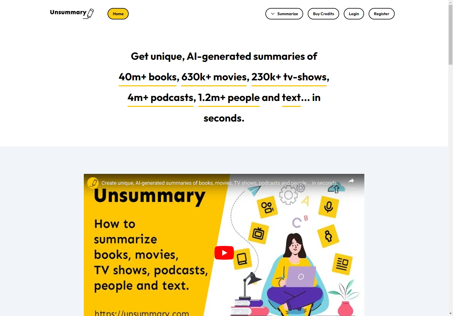 Unsummary: AI-Powered Summarization Tool for Writers and Marketers