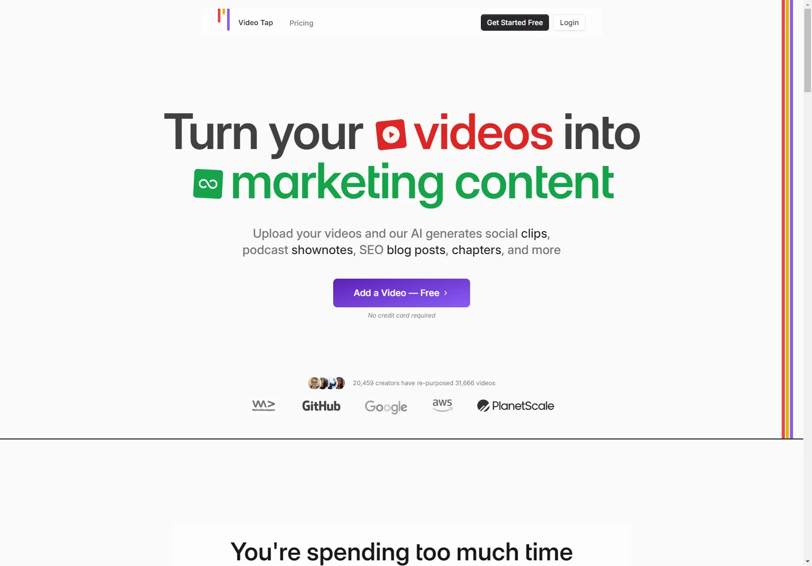 Video Tap: AI-Powered Video Marketing for Enhanced Reach and Efficiency