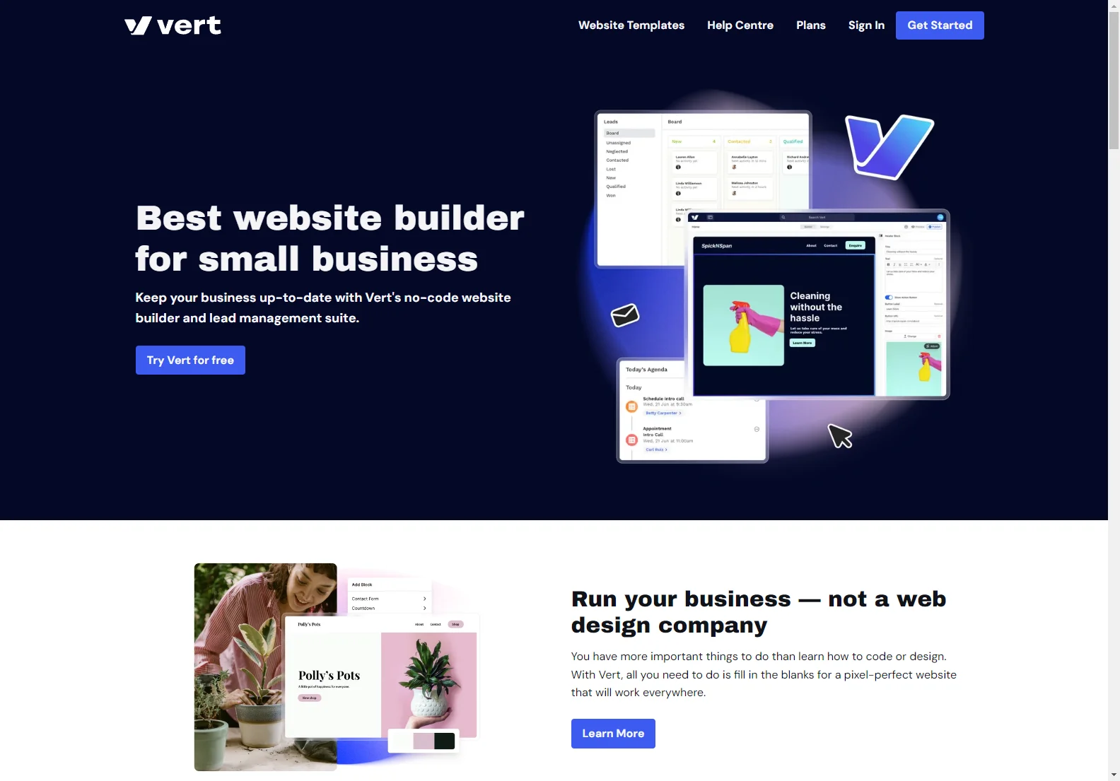 Vert: No-Code Website Builder for Small Businesses | AI-Powered & Easy to Use