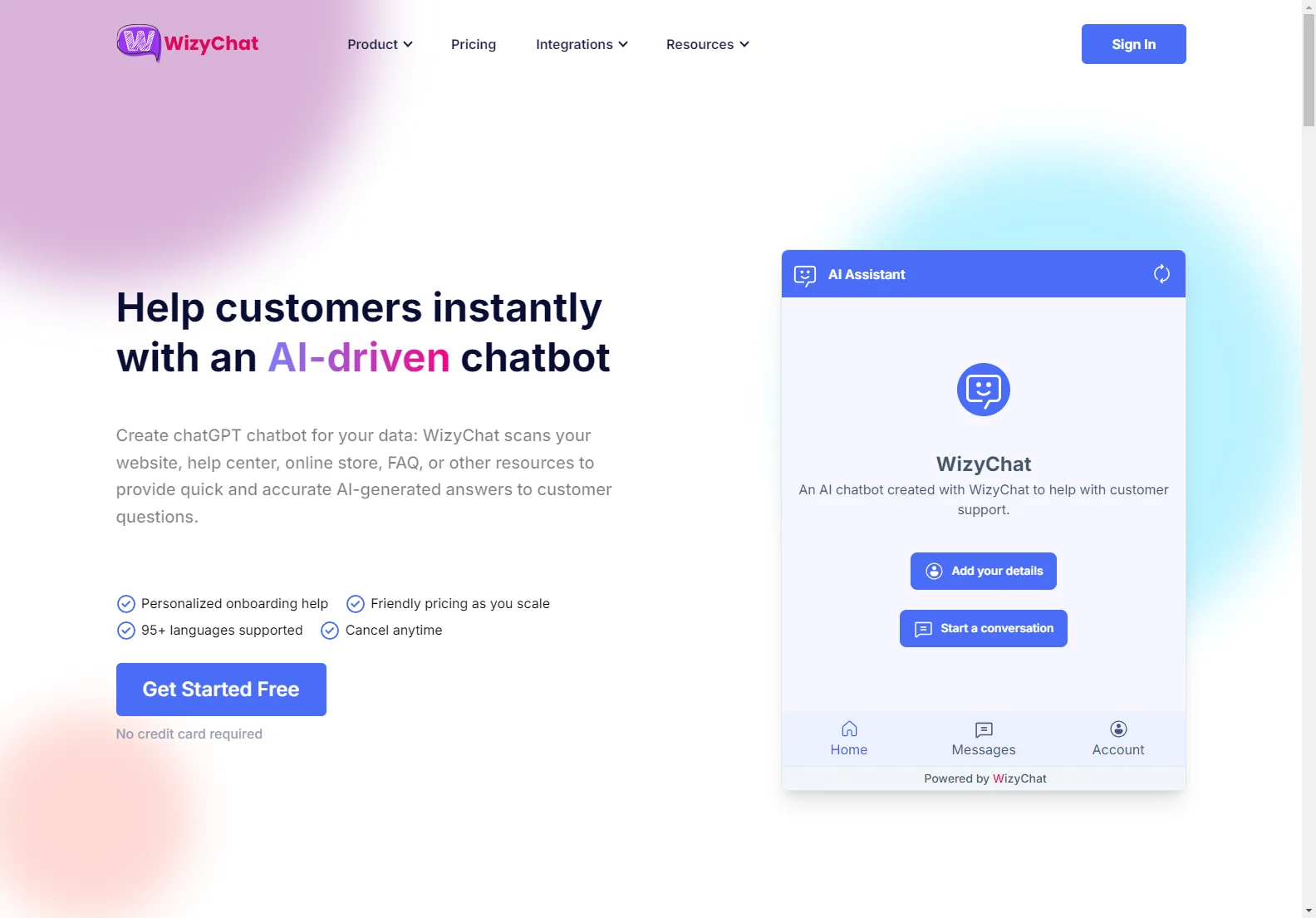 WizyChat: AI-Powered Chatbots for Instant Customer Support