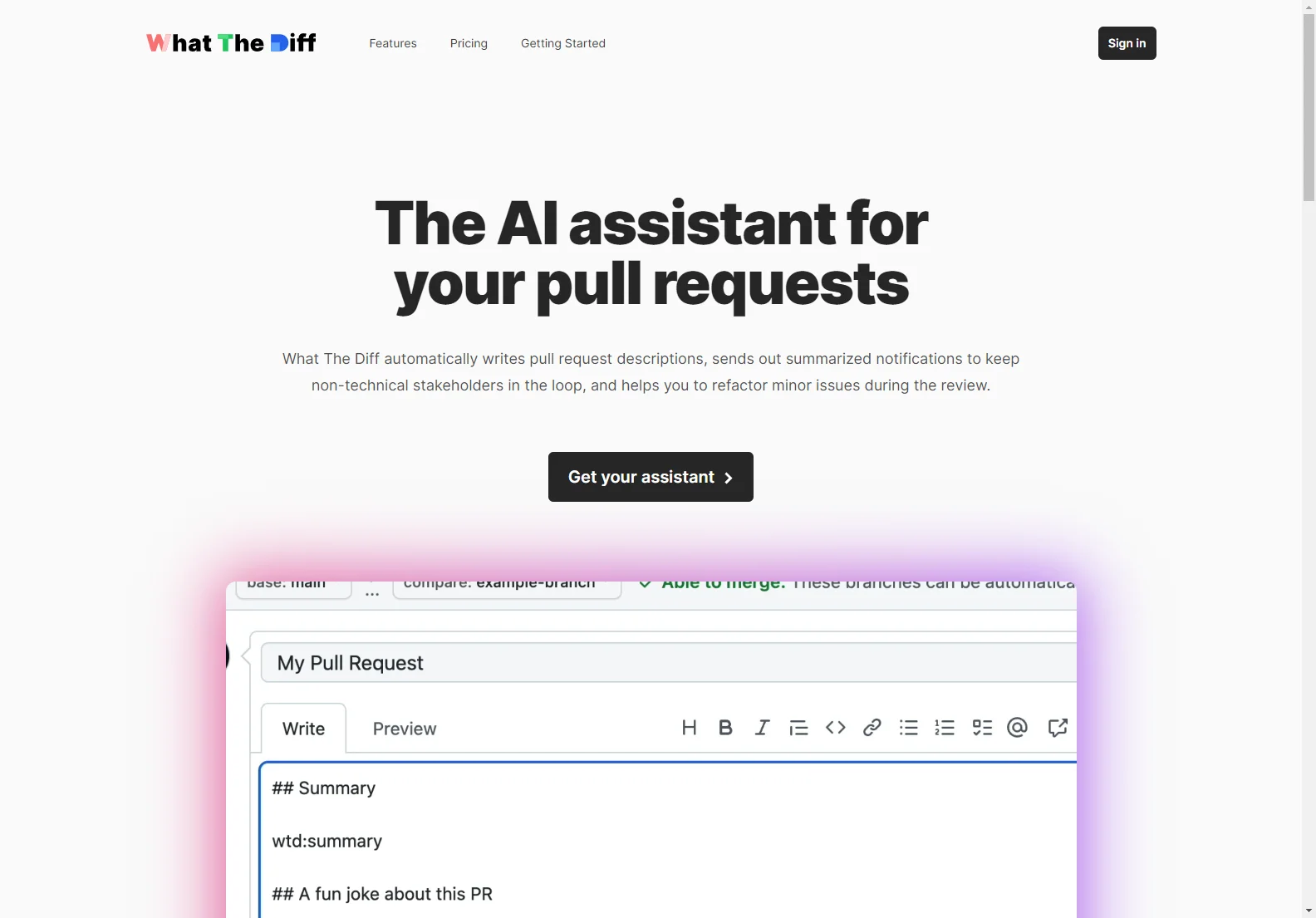 What The Diff: AI-Powered Code Review Assistant for Streamlined Collaboration