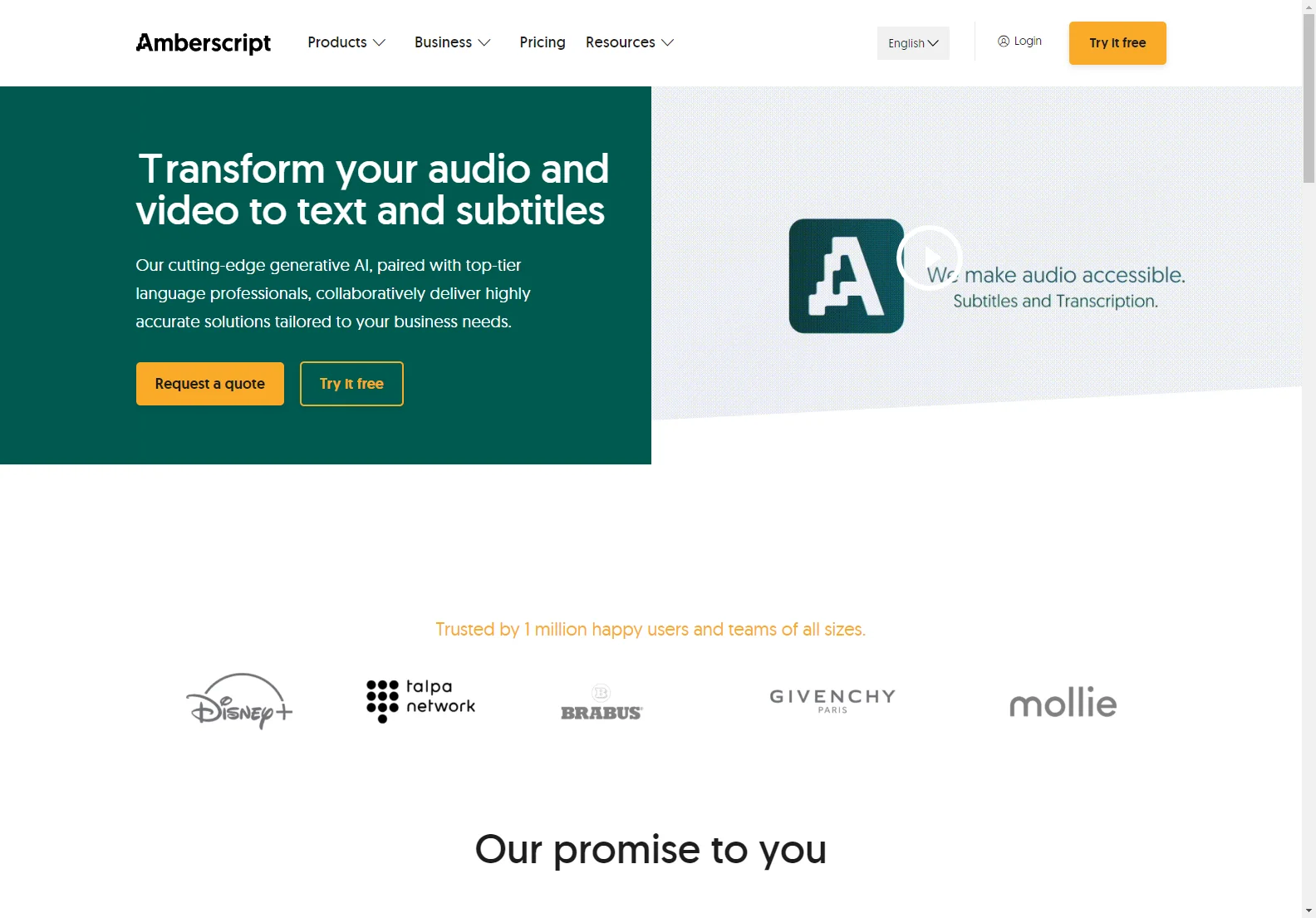 Amberscript: AI-Powered Transcription & Subtitling Services in 70+ Languages