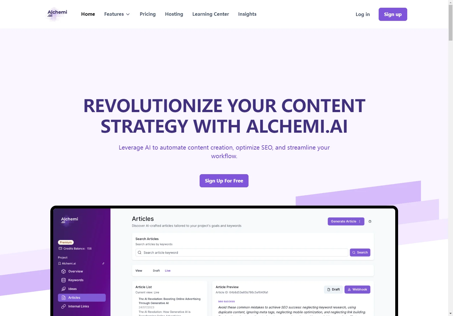 Alchemi.ai: AI-Powered Content Creation & SEO Optimization