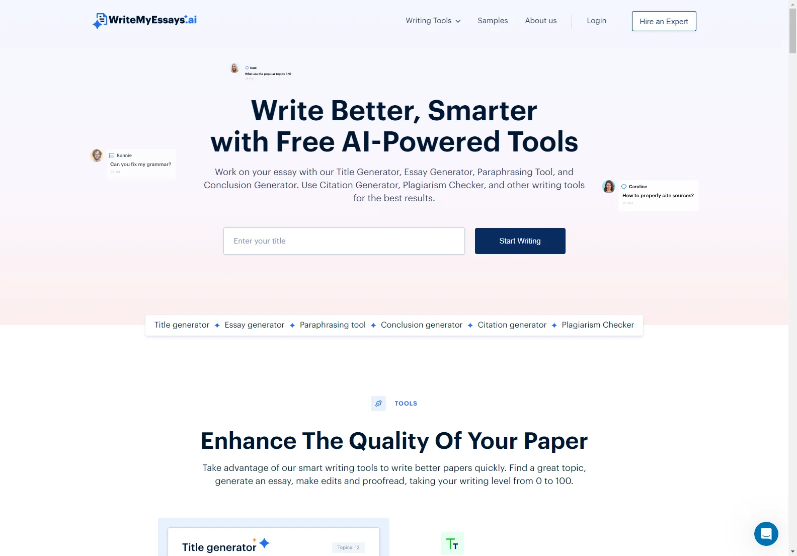 WriteMyEssays.ai: AI-Powered Essay Writing Tools & Services