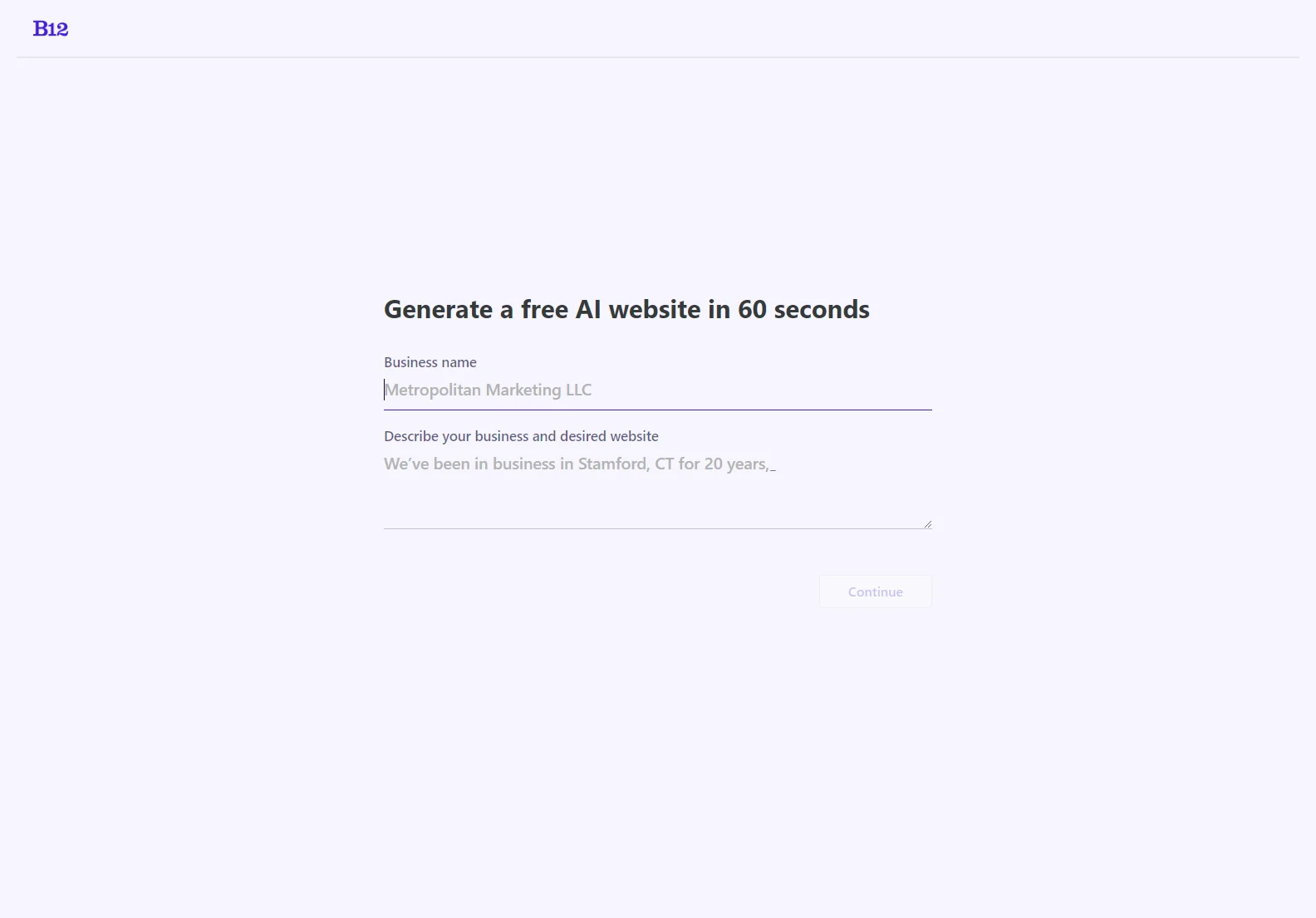 B12: AI Website Builder - Create Your Website in Minutes