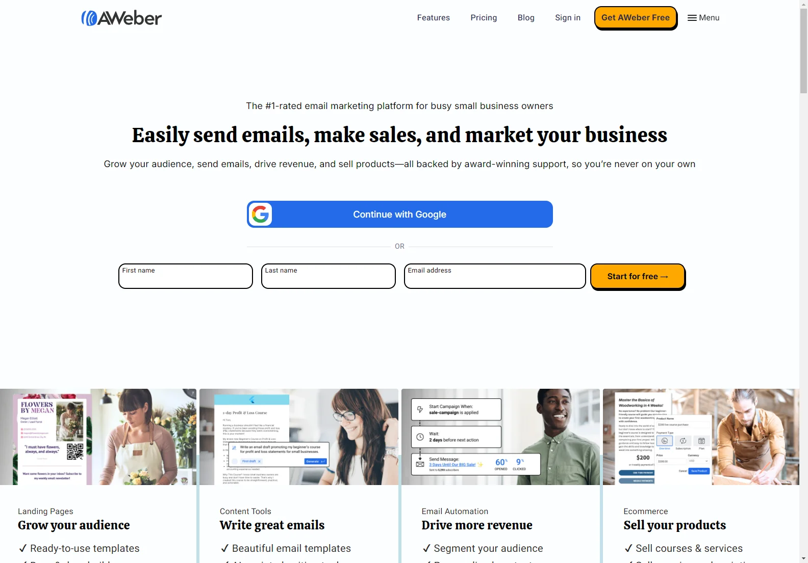 AWeber: Email Marketing & E-commerce Solutions for Small Businesses