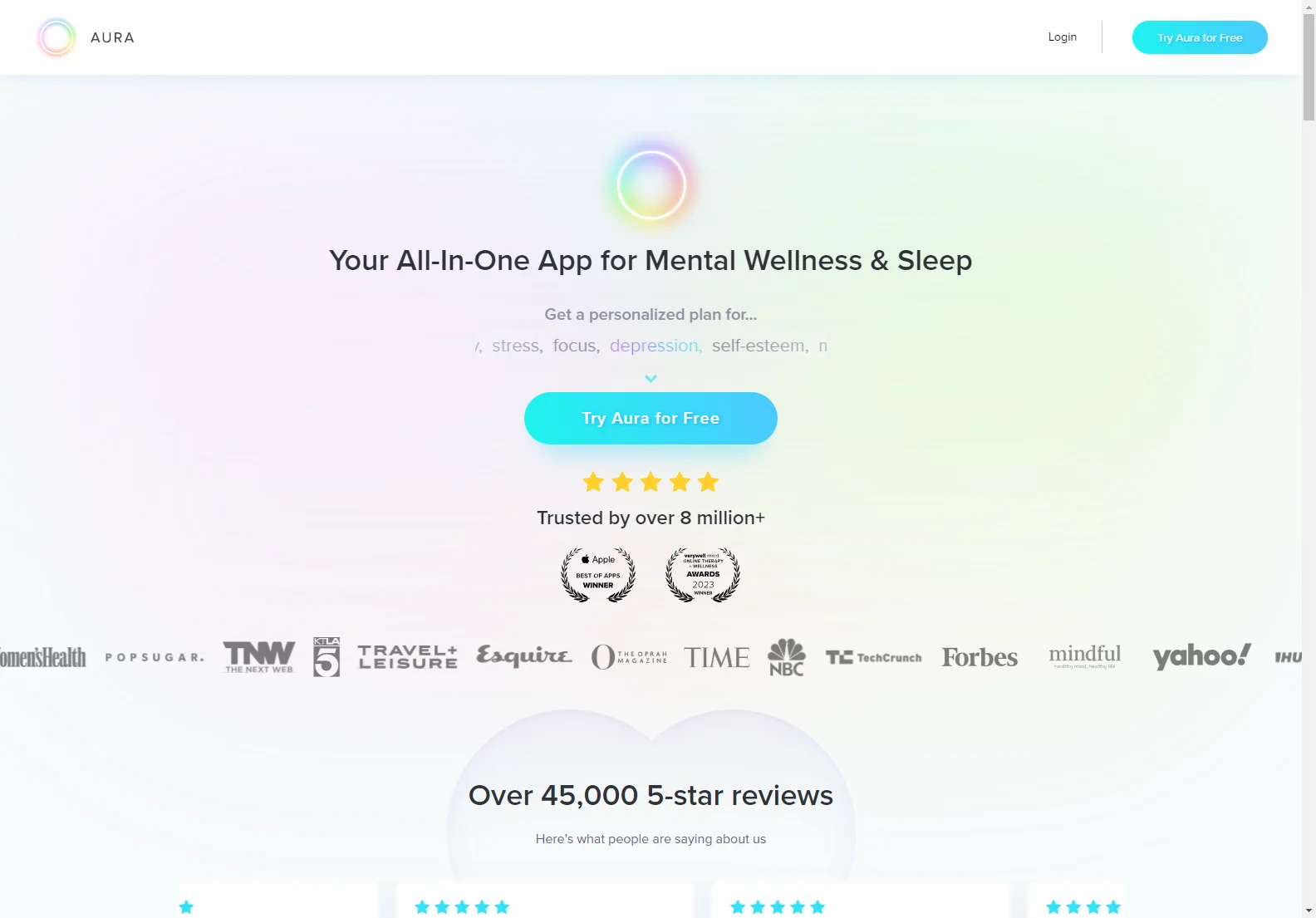 Aura: AI-Powered App for Personalized Mental Wellness & Sleep