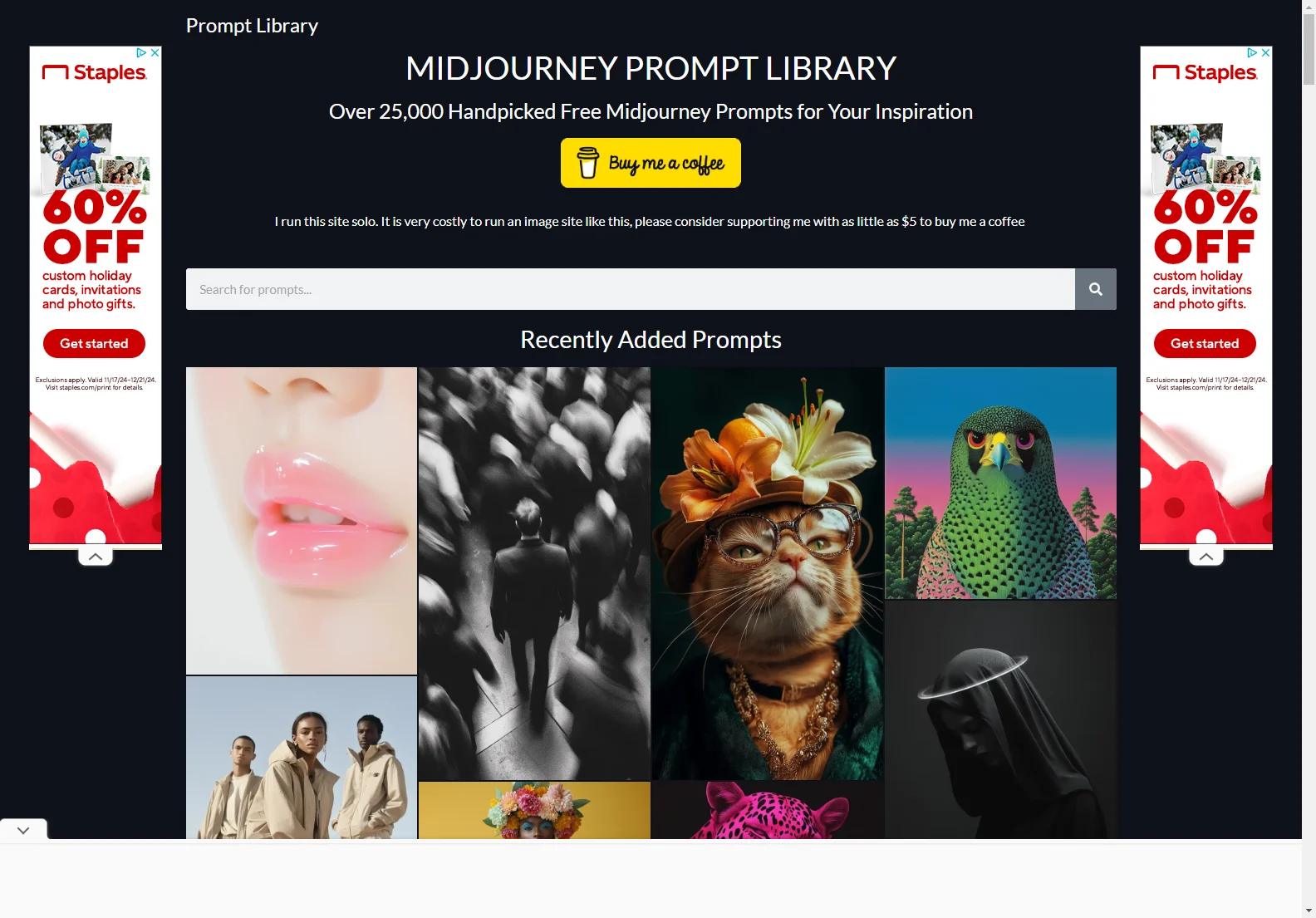 Prompt Library: 25,000+ Free Midjourney Prompts for Stunning AI Art