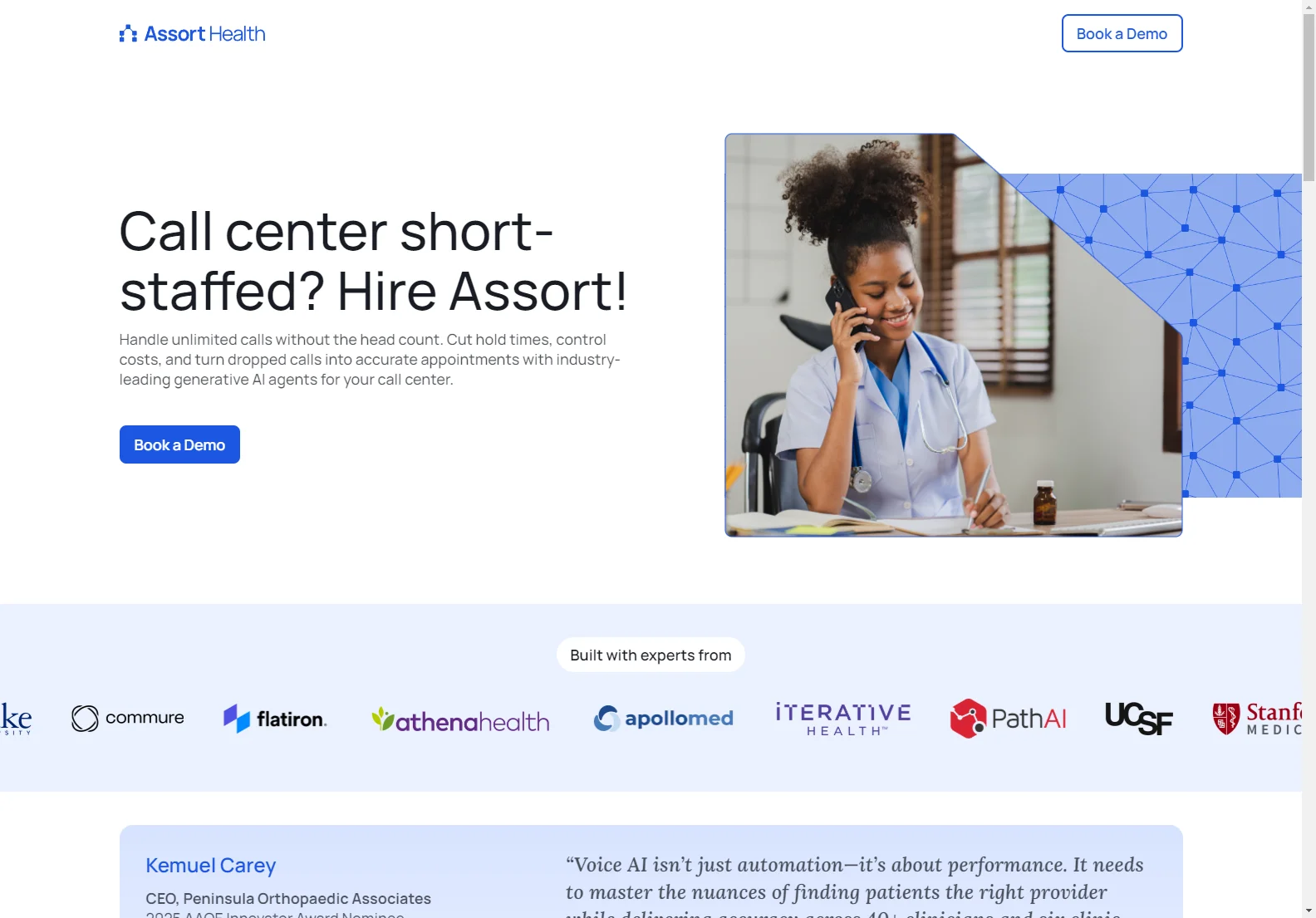 Assort Health: AI-Powered Call Center Solutions for Healthcare