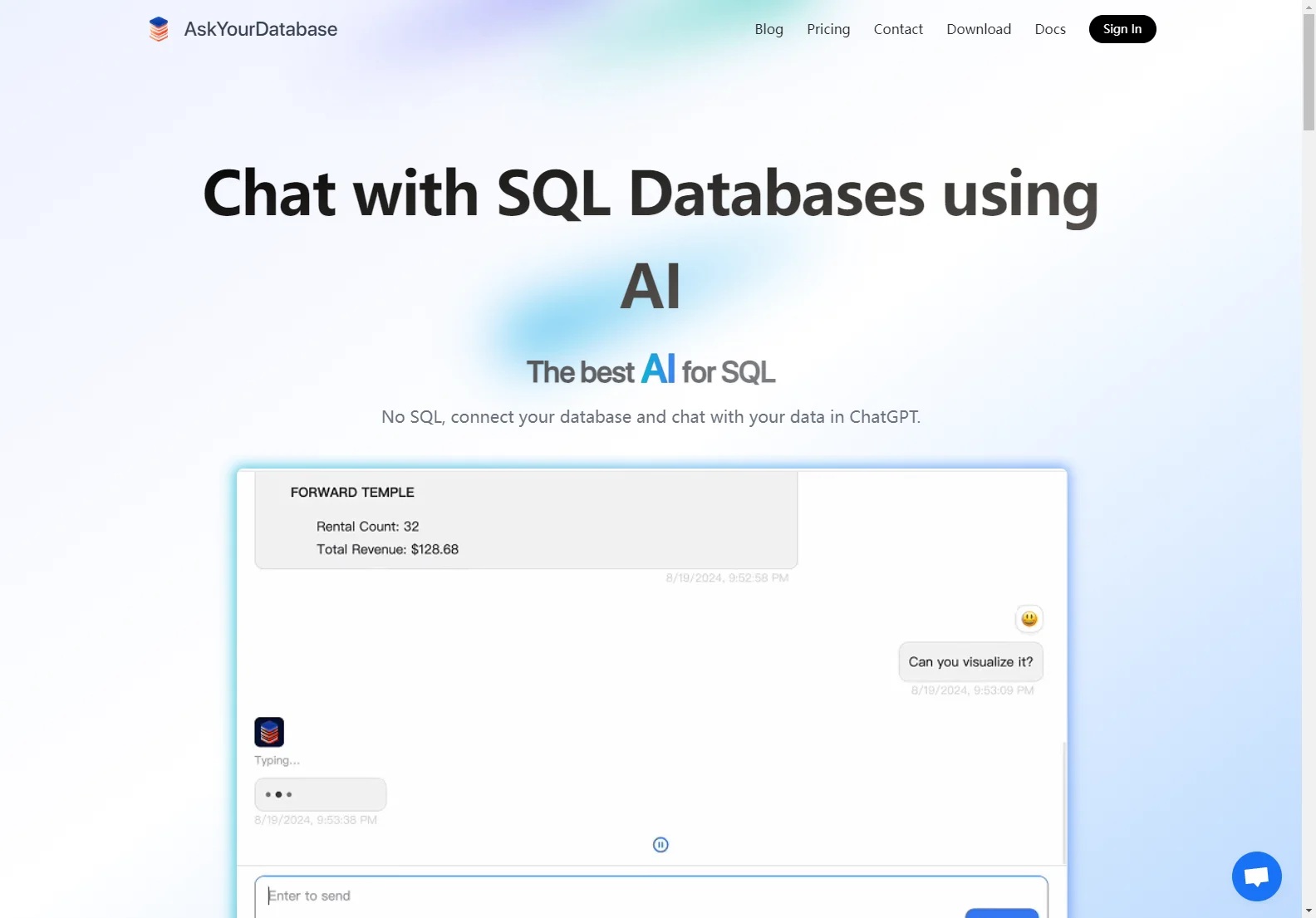 AskYourDatabase: AI-Powered SQL Chatbot for Effortless Data Analysis