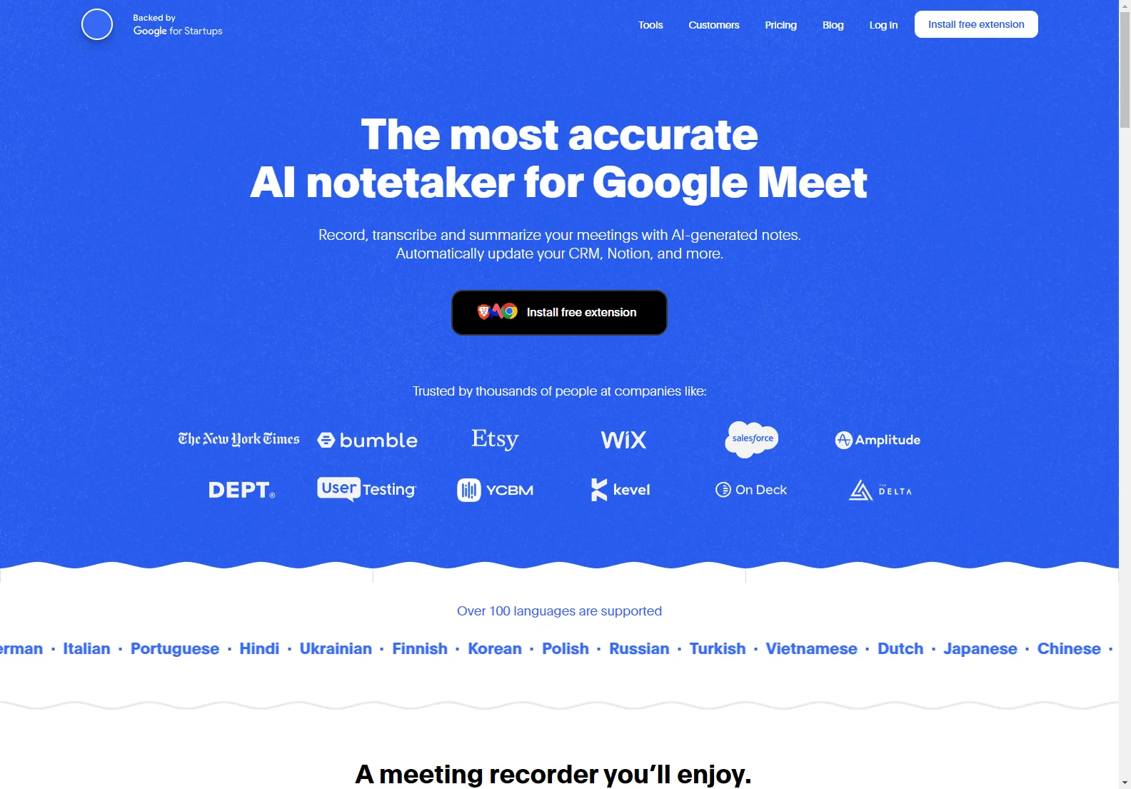 Bluedot: AI-Powered Notetaker for Google Meet - Boost Your Productivity